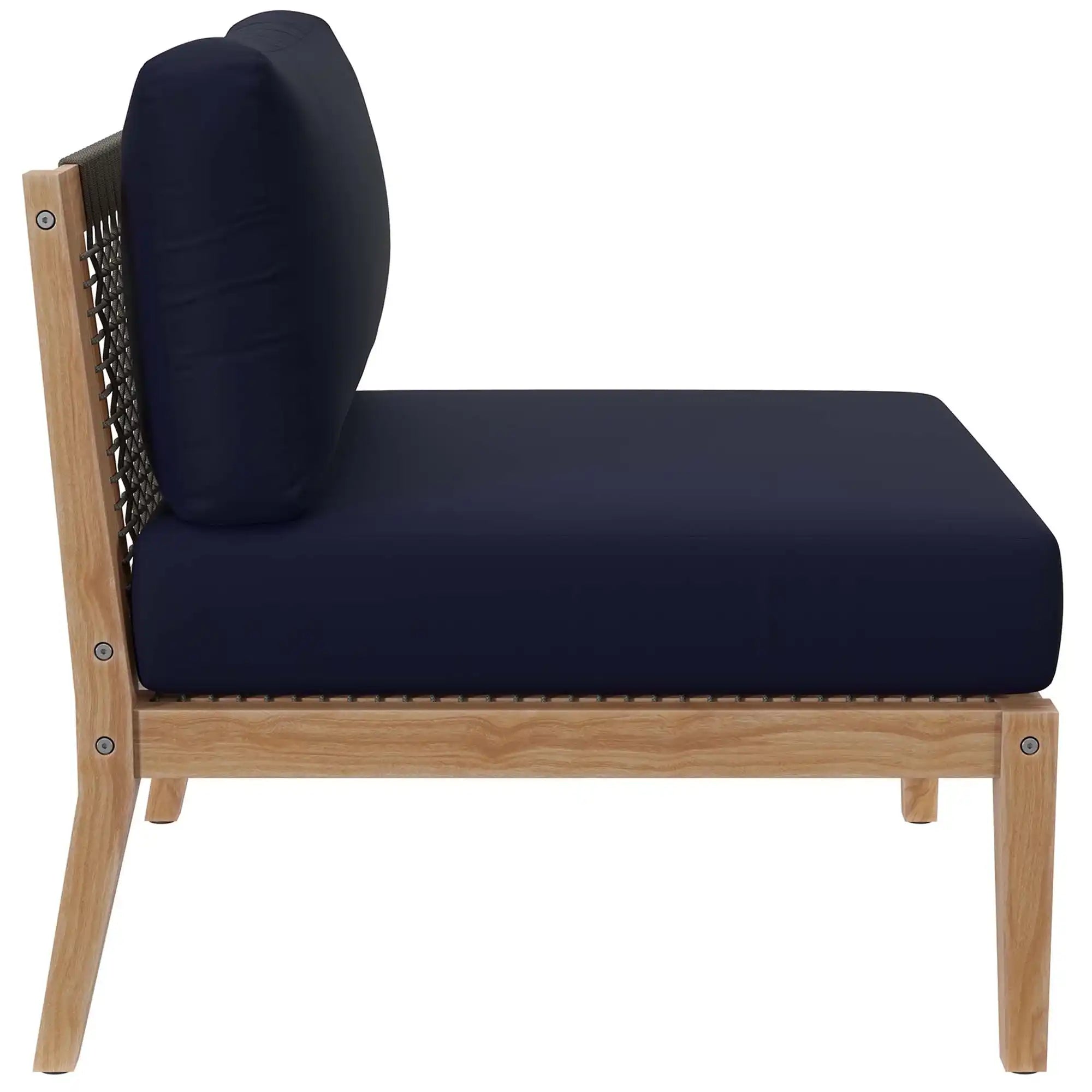 Clearwater Outdoor Patio Teak Wood Armless Chair by Modway - Best Buy Furniture