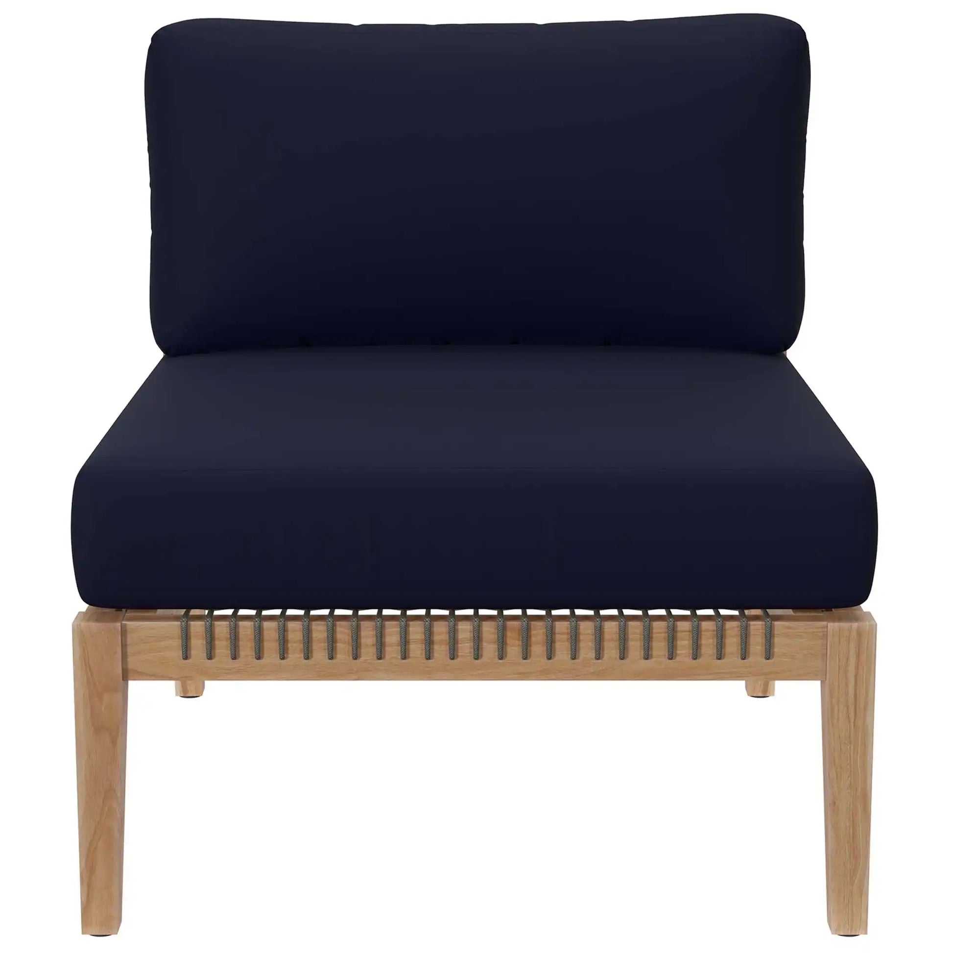 Clearwater Outdoor Patio Teak Wood Armless Chair by Modway - Best Buy Furniture