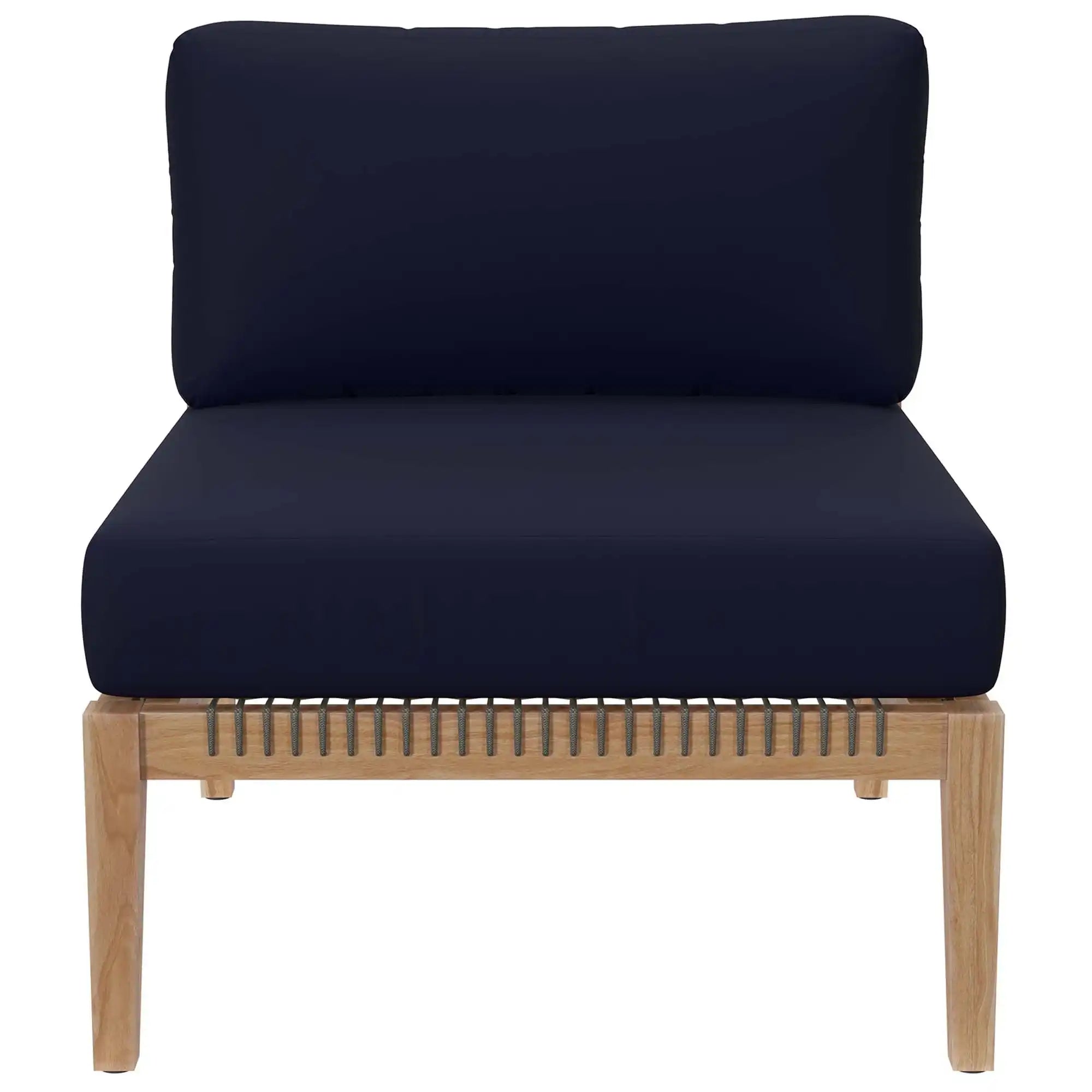 Clearwater Outdoor Patio Teak Wood Armless Chair by Modway - Best Buy Furniture