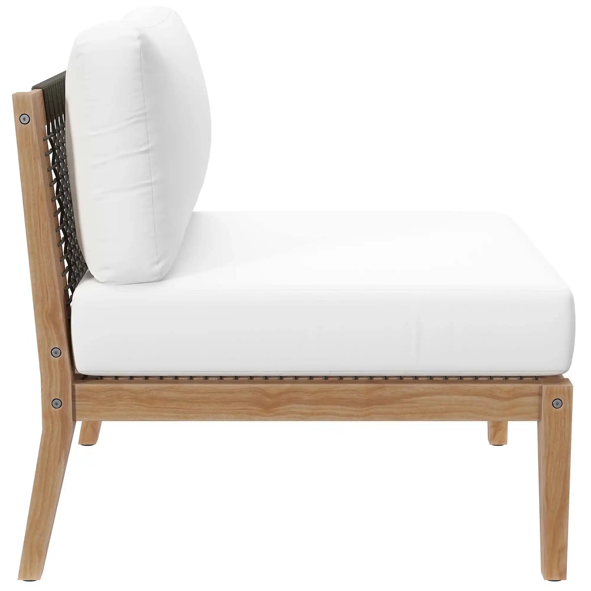 Clearwater Outdoor Patio Teak Wood Armless Chair by Modway - Best Buy Furniture