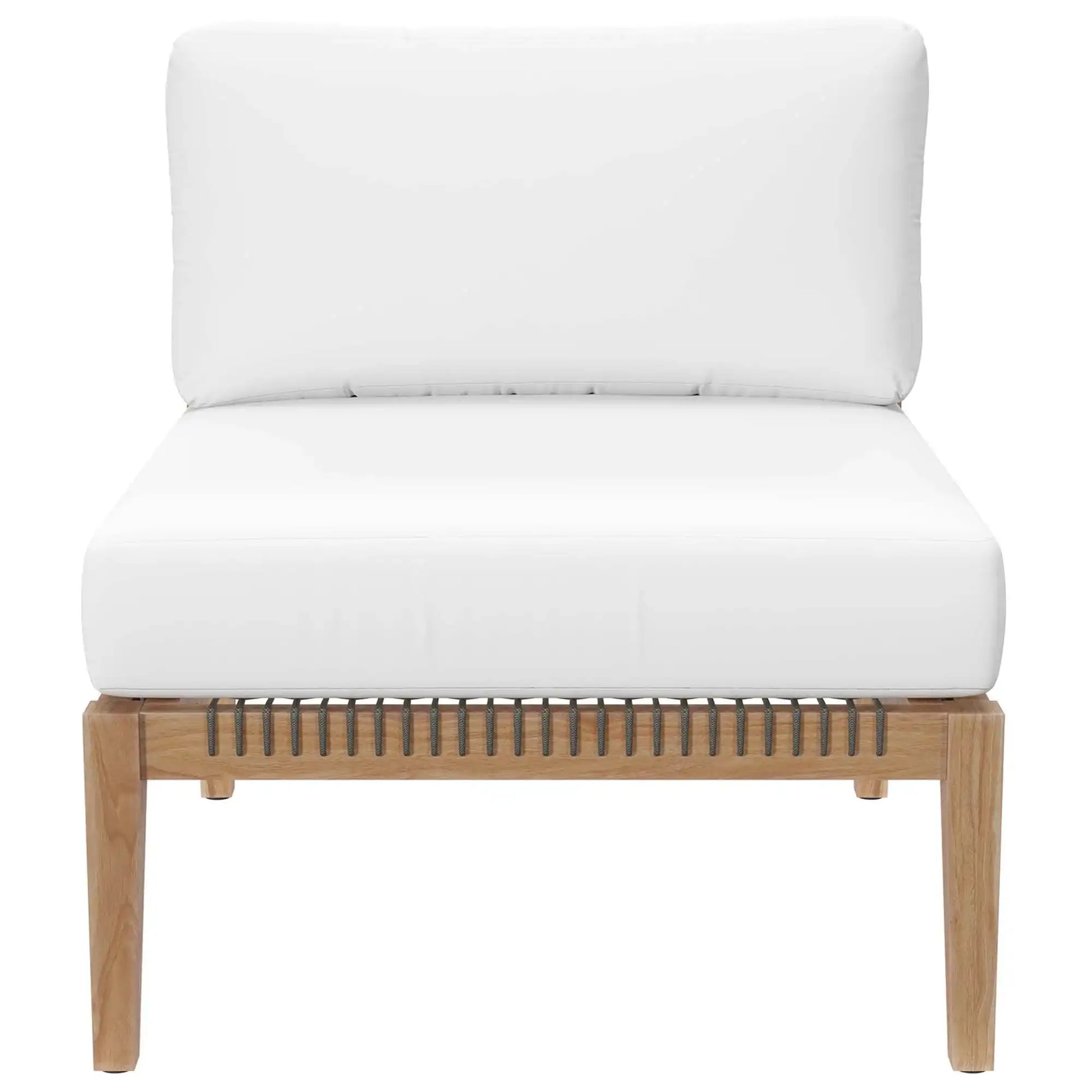 Clearwater Outdoor Patio Teak Wood Armless Chair by Modway - Best Buy Furniture