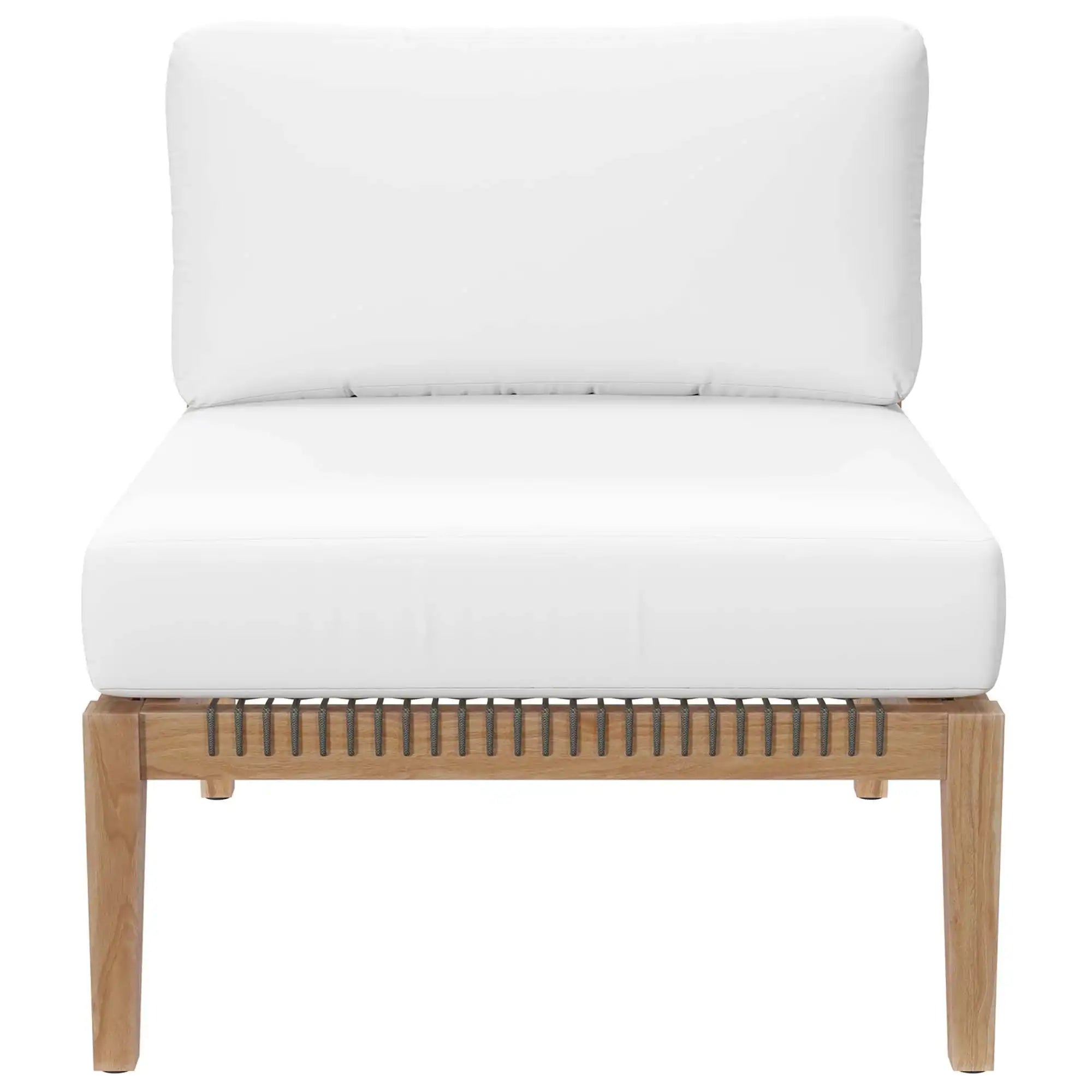 Clearwater Outdoor Patio Teak Wood Armless Chair by Modway - Best Buy Furniture