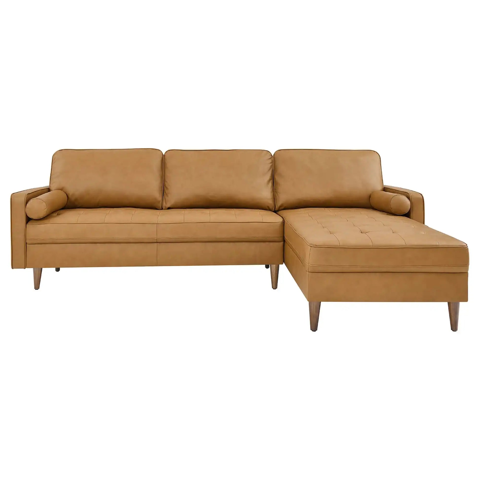 Valour 98" Leather Sectional Sofa by Modway - Best Buy Furniture