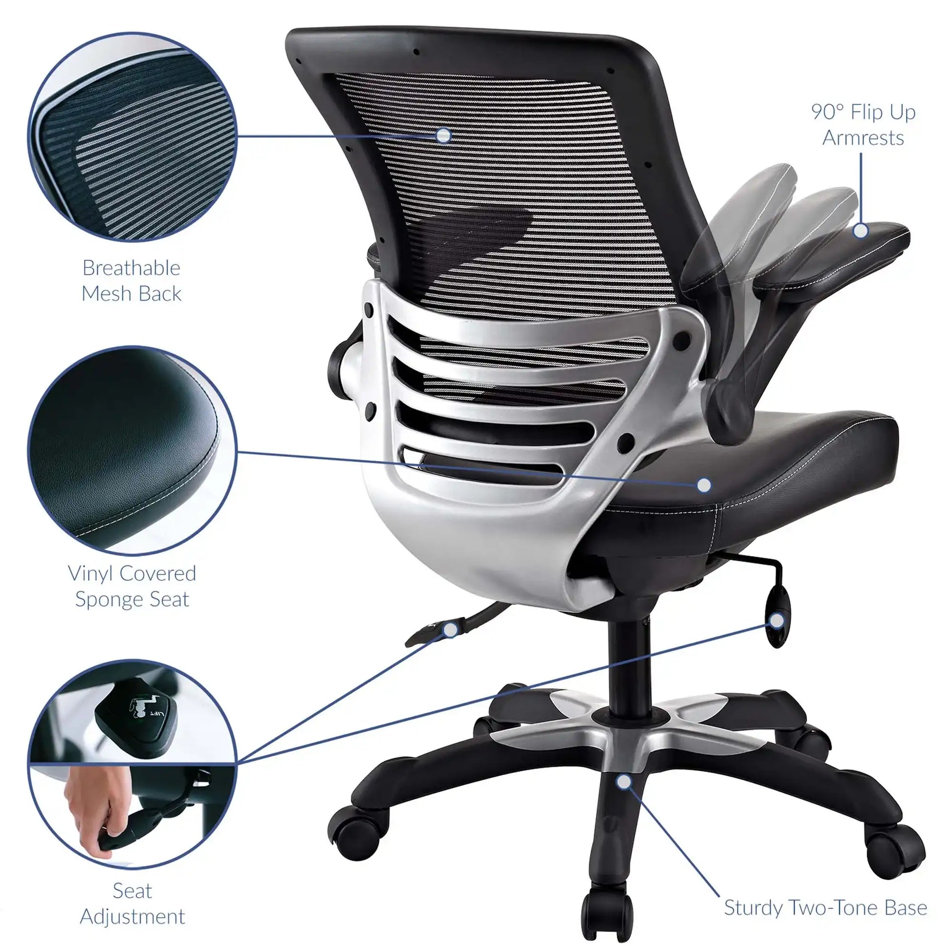 Edge Vinyl Office Chair by Modway - Best Buy Furniture