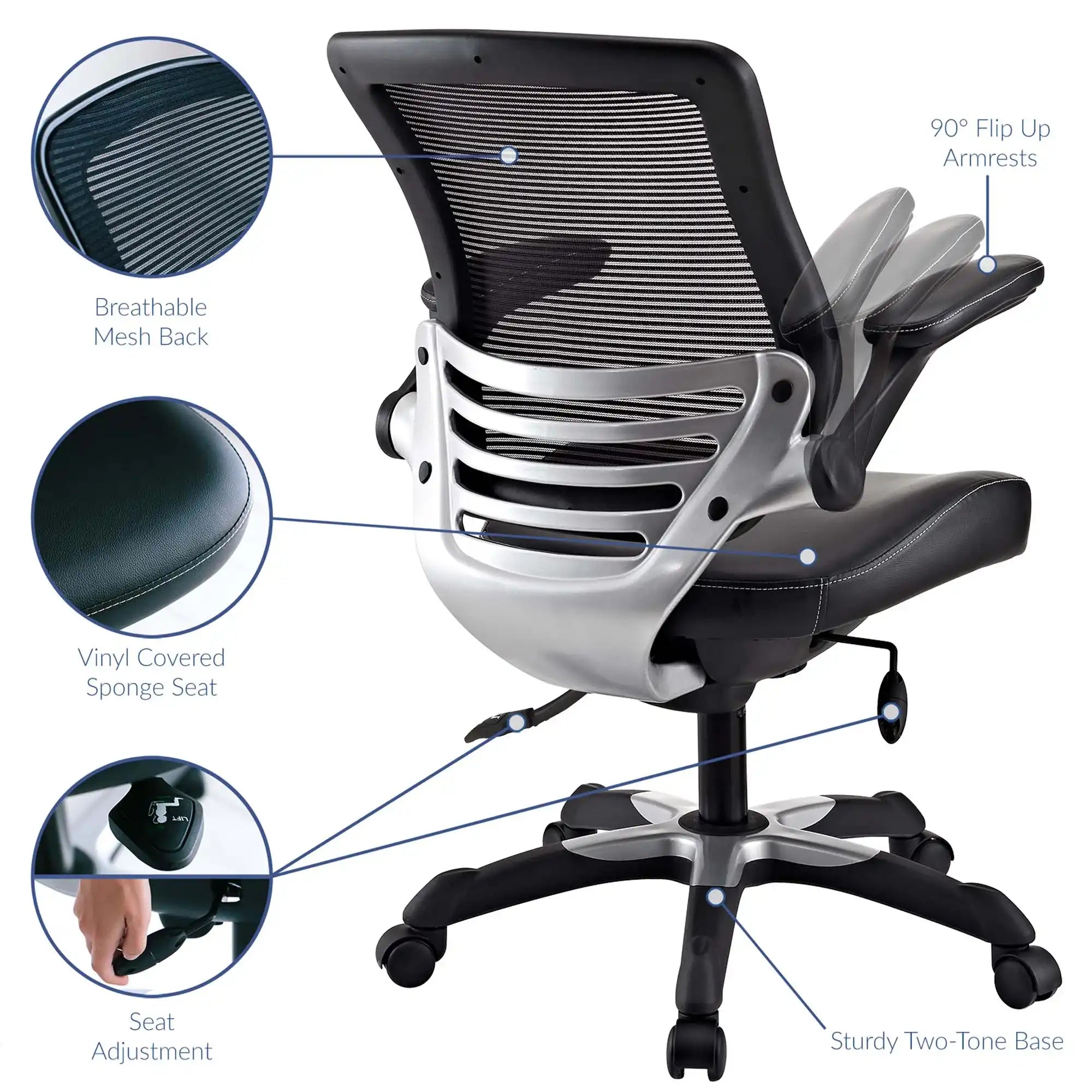 Edge Vinyl Office Chair by Modway - Best Buy Furniture