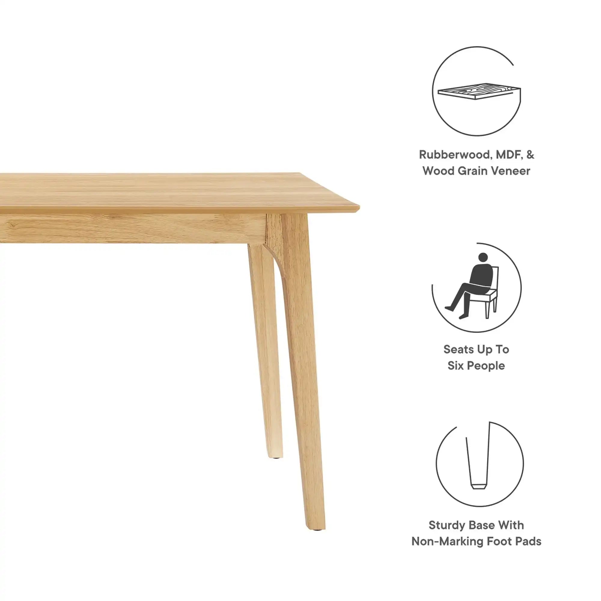 Juxtapose 63� Rectangle Dining Table by Modway - Best Buy Furniture