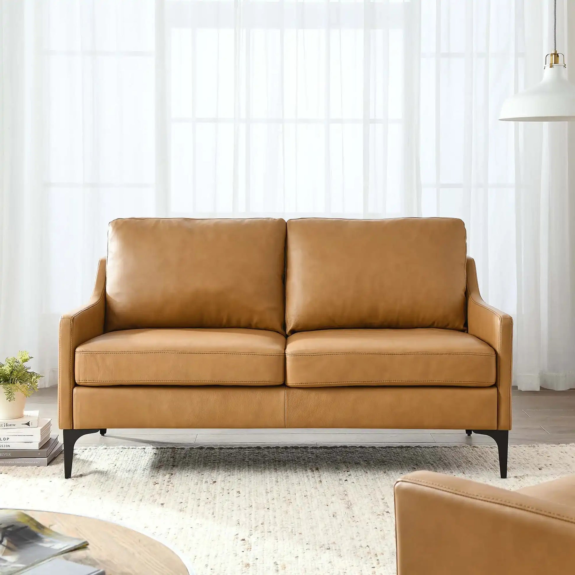 Corland Leather Loveseat by Modway - Best Buy Furniture