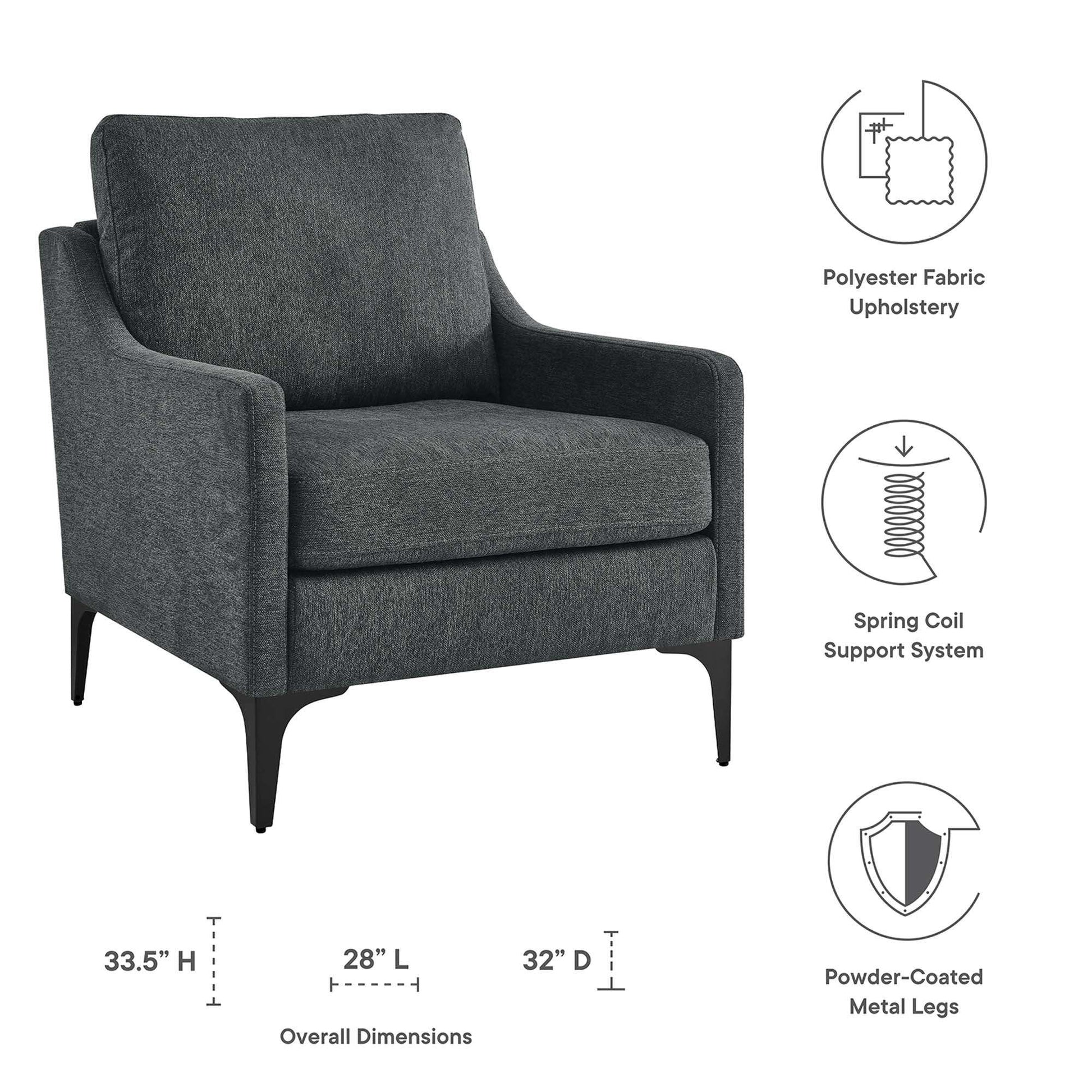 Corland Upholstered Fabric Armchair by Modway - Best Buy Furniture