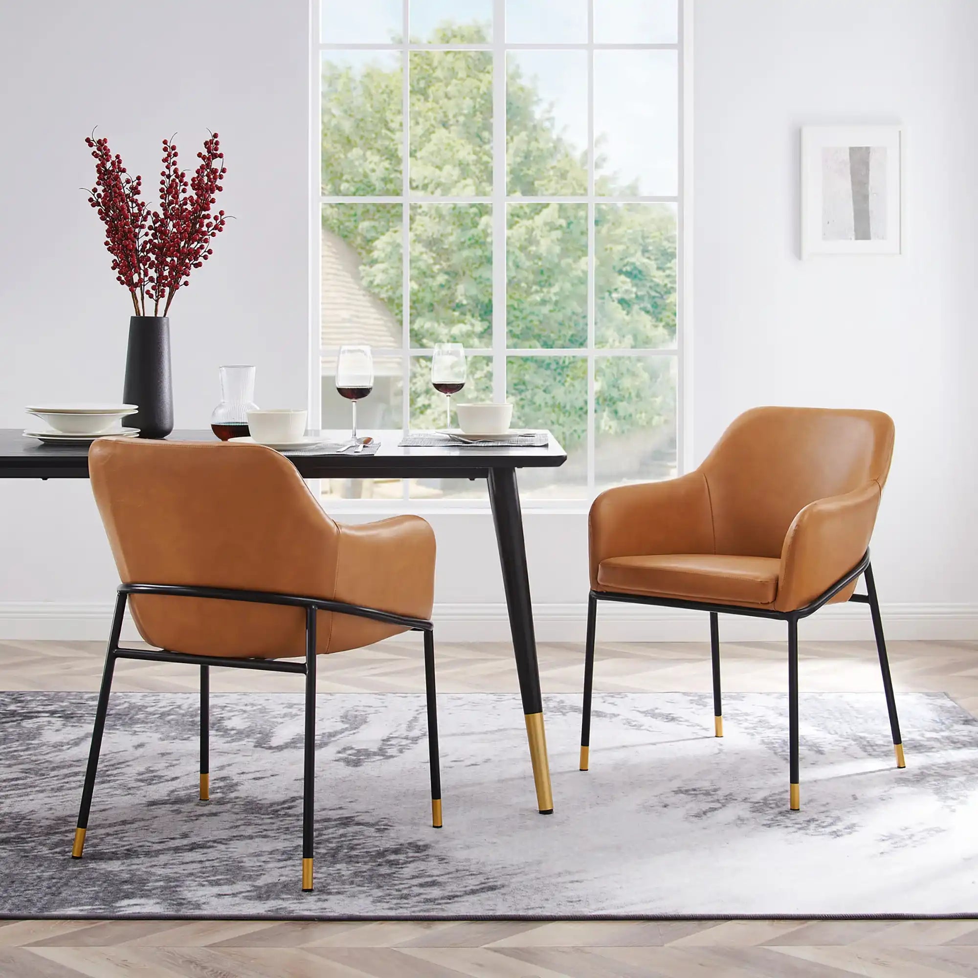 Jovi Vegan Leather Dining Chair Set of 2 by Modway - Best Buy Furniture
