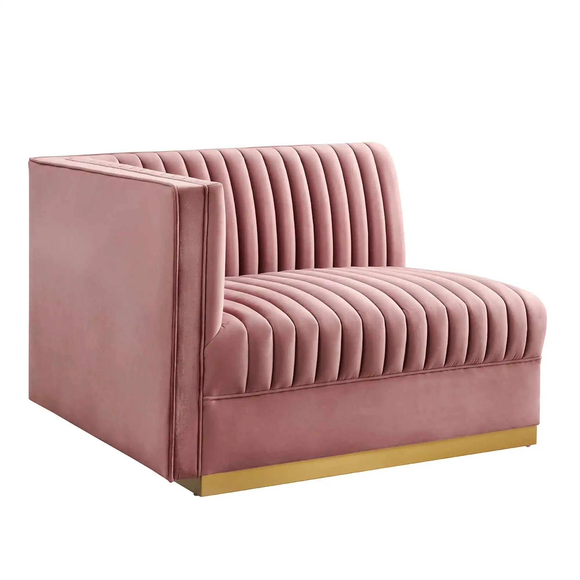 Sanguine Channel Tufted Performance Velvet Modular Sectional Sofa Left-Arm Chair by Modway - Best Buy Furniture