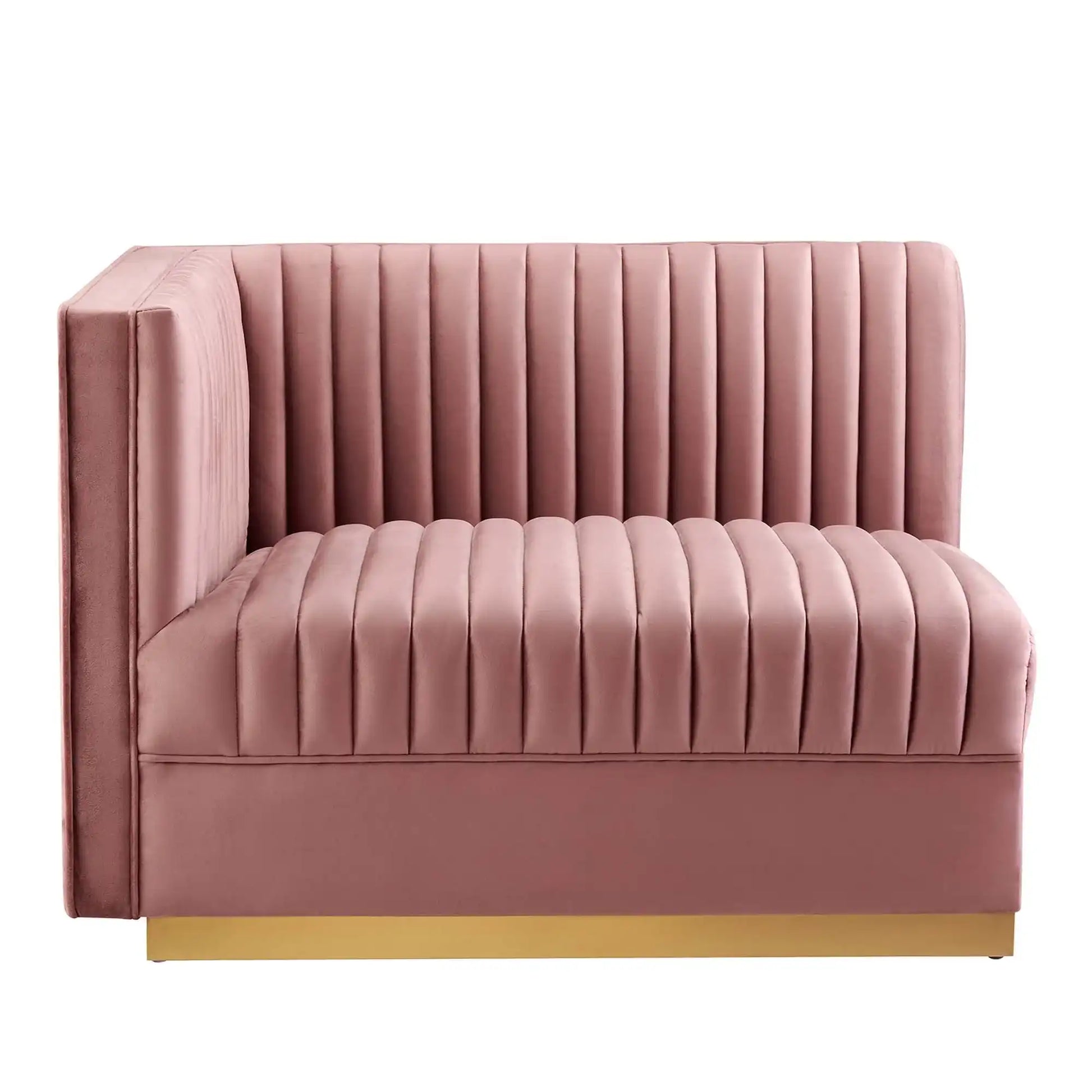 Sanguine Channel Tufted Performance Velvet Modular Sectional Sofa Left-Arm Chair by Modway - Best Buy Furniture