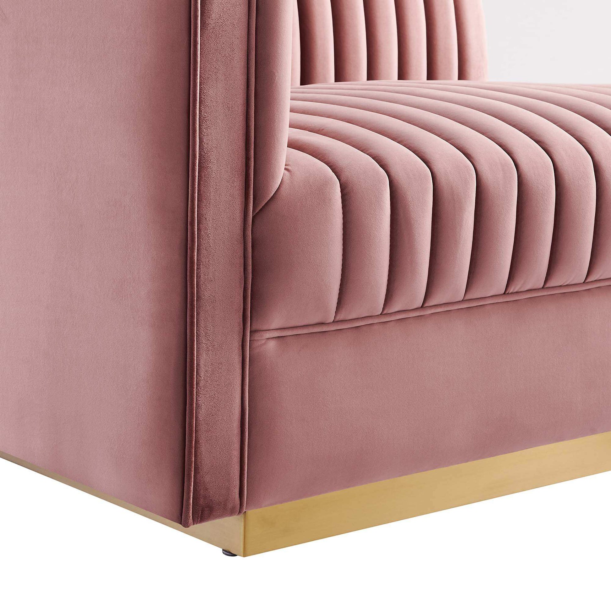 Sanguine Channel Tufted Performance Velvet Modular Sectional Sofa Left-Arm Chair by Modway - Best Buy Furniture