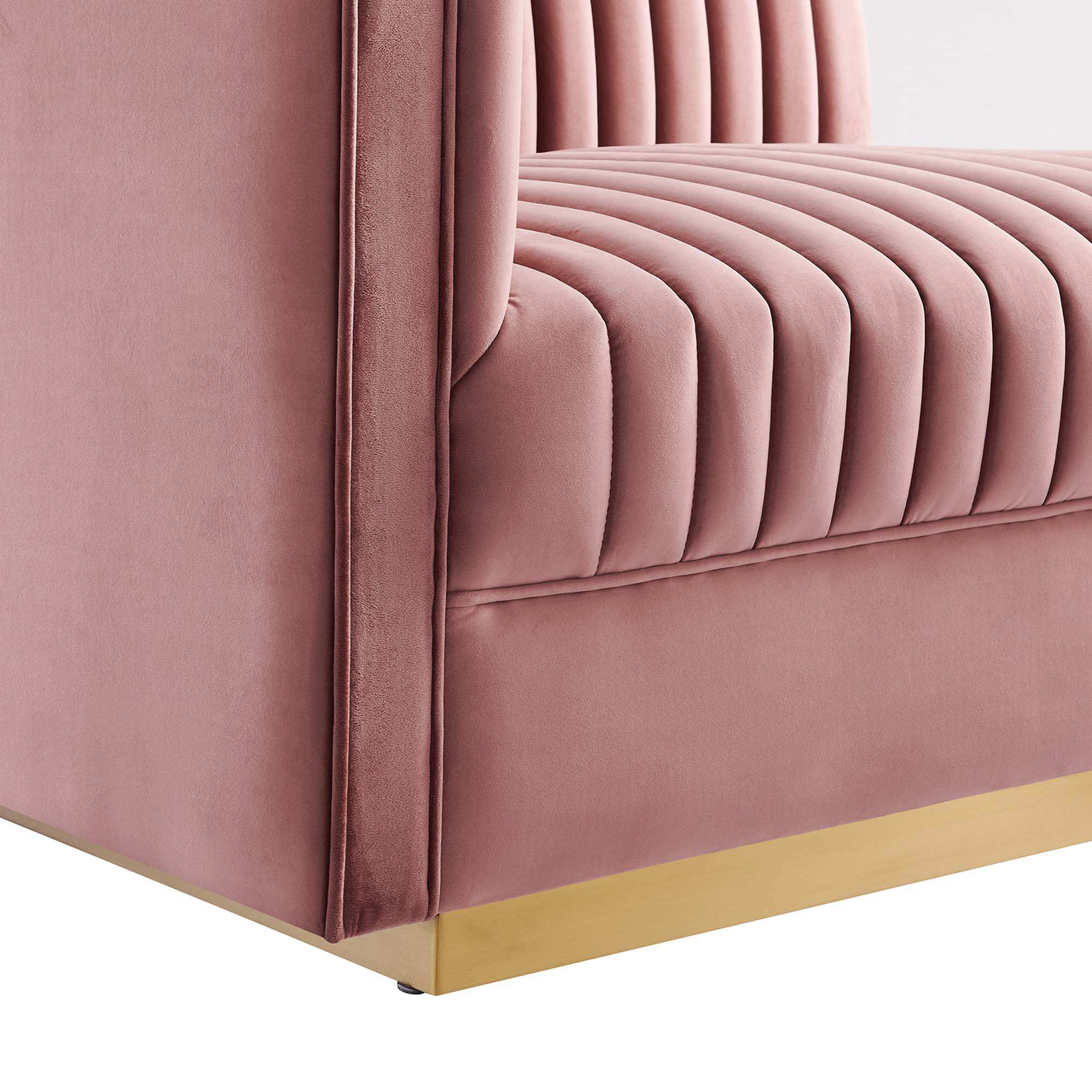 Sanguine Channel Tufted Performance Velvet Modular Sectional Sofa Left-Arm Chair by Modway - Best Buy Furniture
