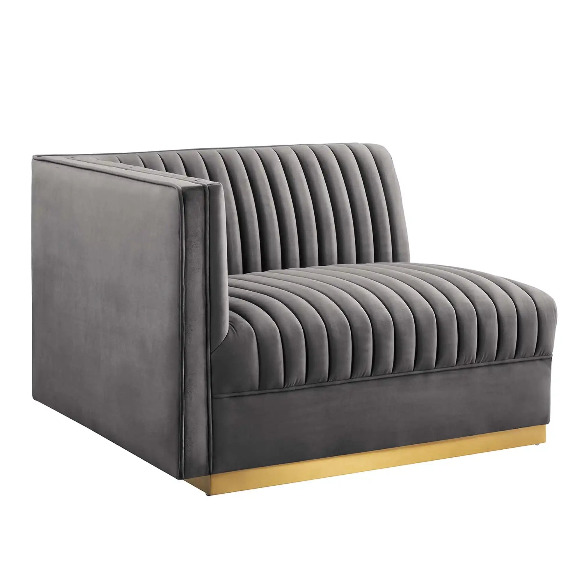 Sanguine Channel Tufted Performance Velvet Modular Sectional Sofa Left-Arm Chair by Modway - Best Buy Furniture