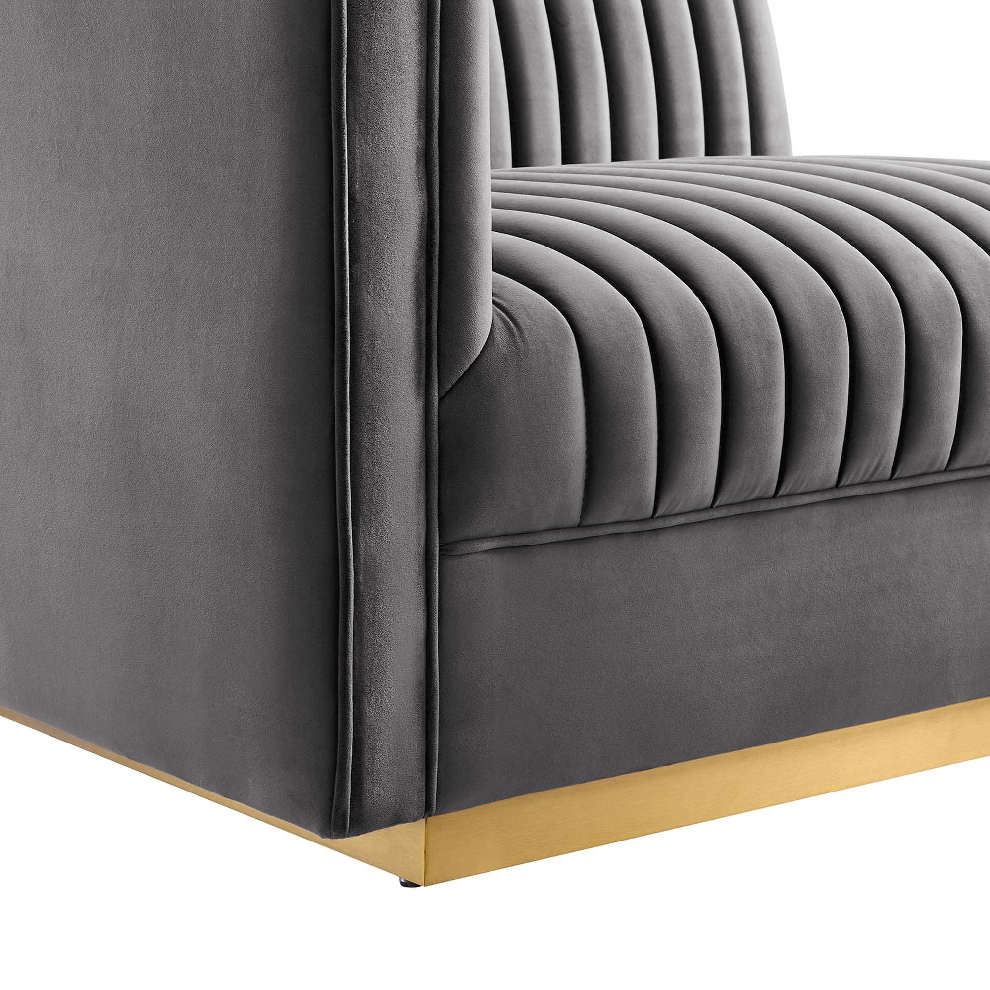 Sanguine Channel Tufted Performance Velvet Modular Sectional Sofa Left-Arm Chair by Modway - Best Buy Furniture