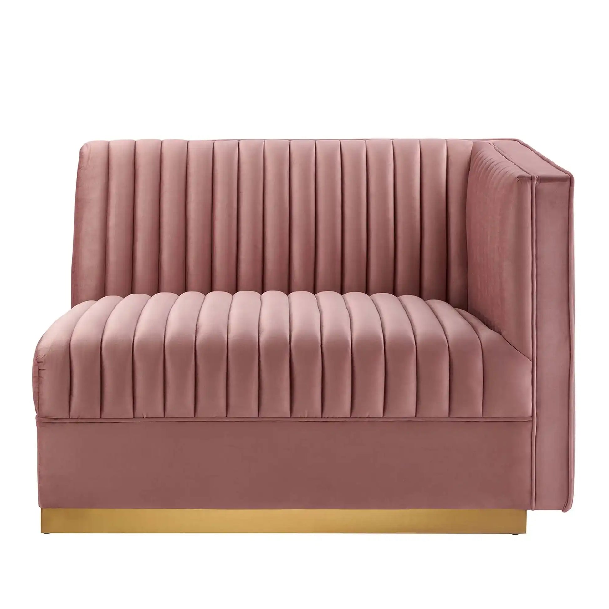 Sanguine Channel Tufted Performance Velvet Modular Sectional Sofa Right-Arm Chair by Modway - Best Buy Furniture