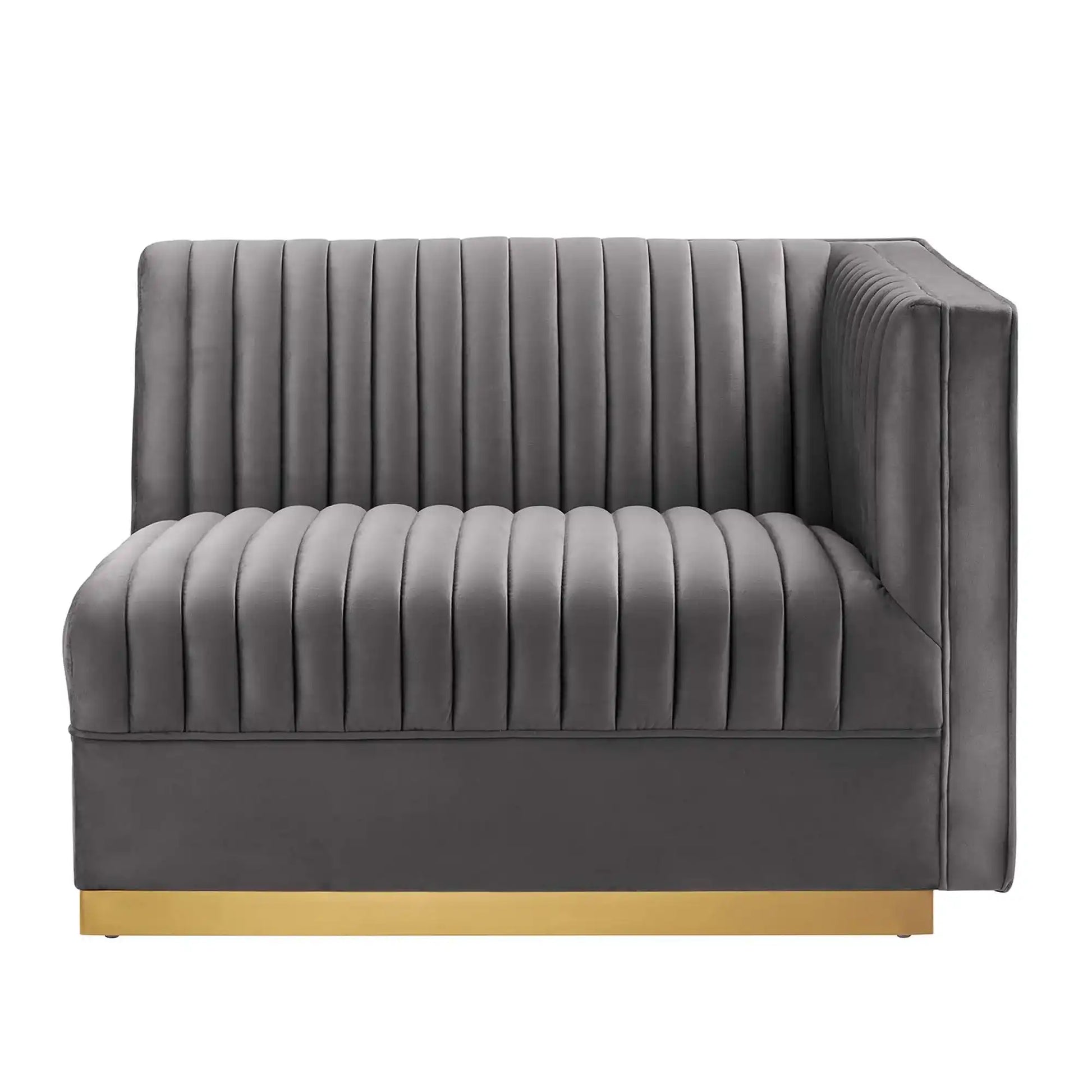 Sanguine Channel Tufted Performance Velvet Modular Sectional Sofa Right-Arm Chair by Modway - Best Buy Furniture