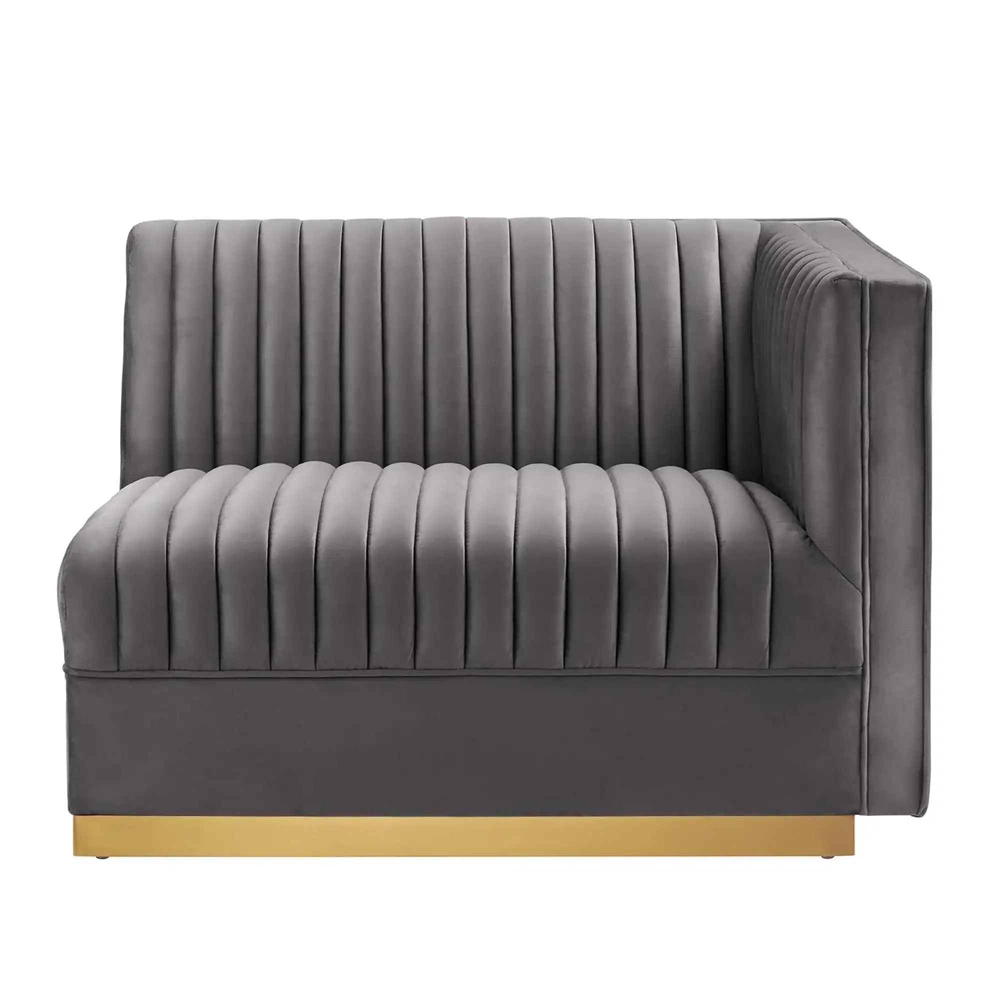 Sanguine Channel Tufted Performance Velvet Modular Sectional Sofa Right-Arm Chair by Modway - Best Buy Furniture