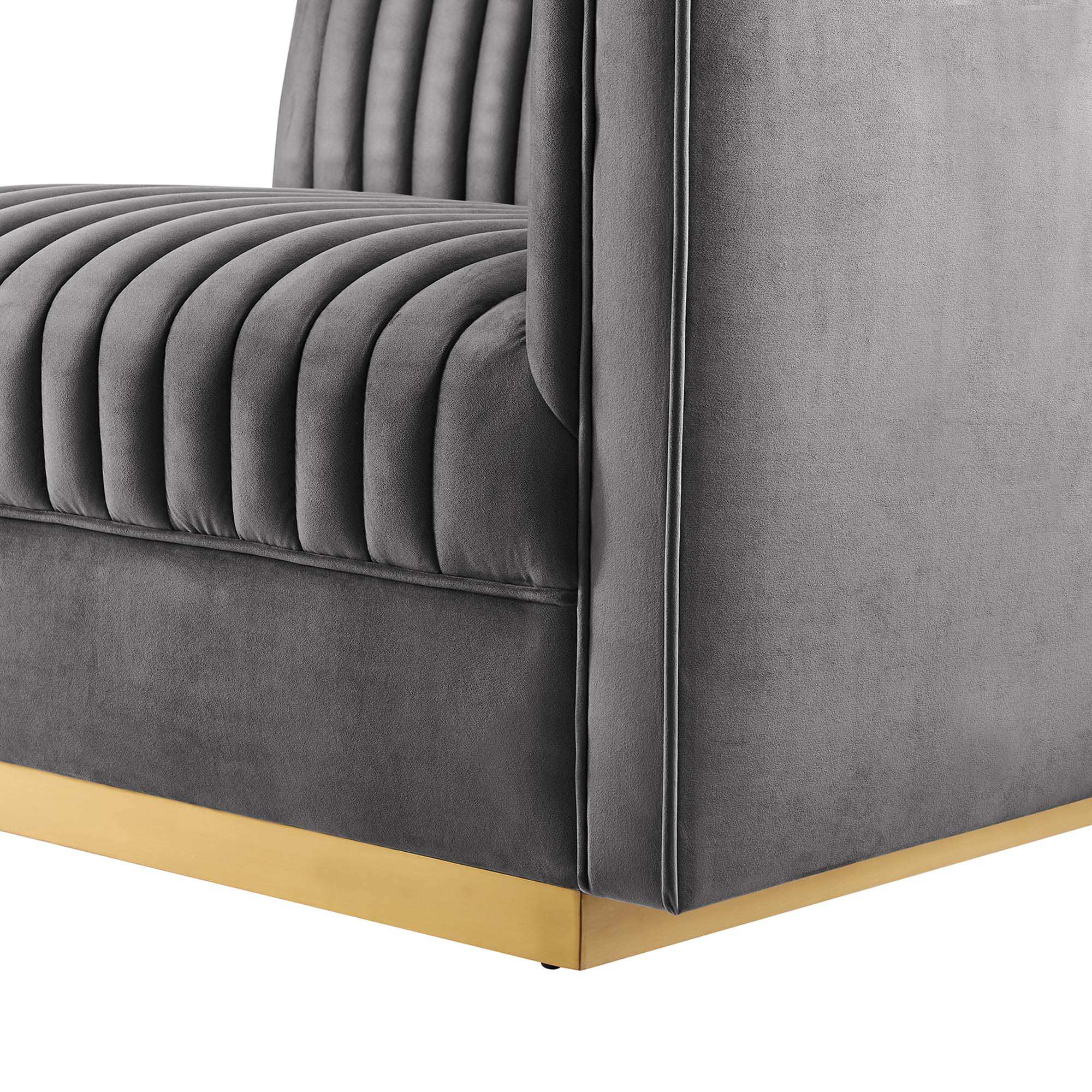 Sanguine Channel Tufted Performance Velvet Modular Sectional Sofa Right-Arm Chair by Modway - Best Buy Furniture