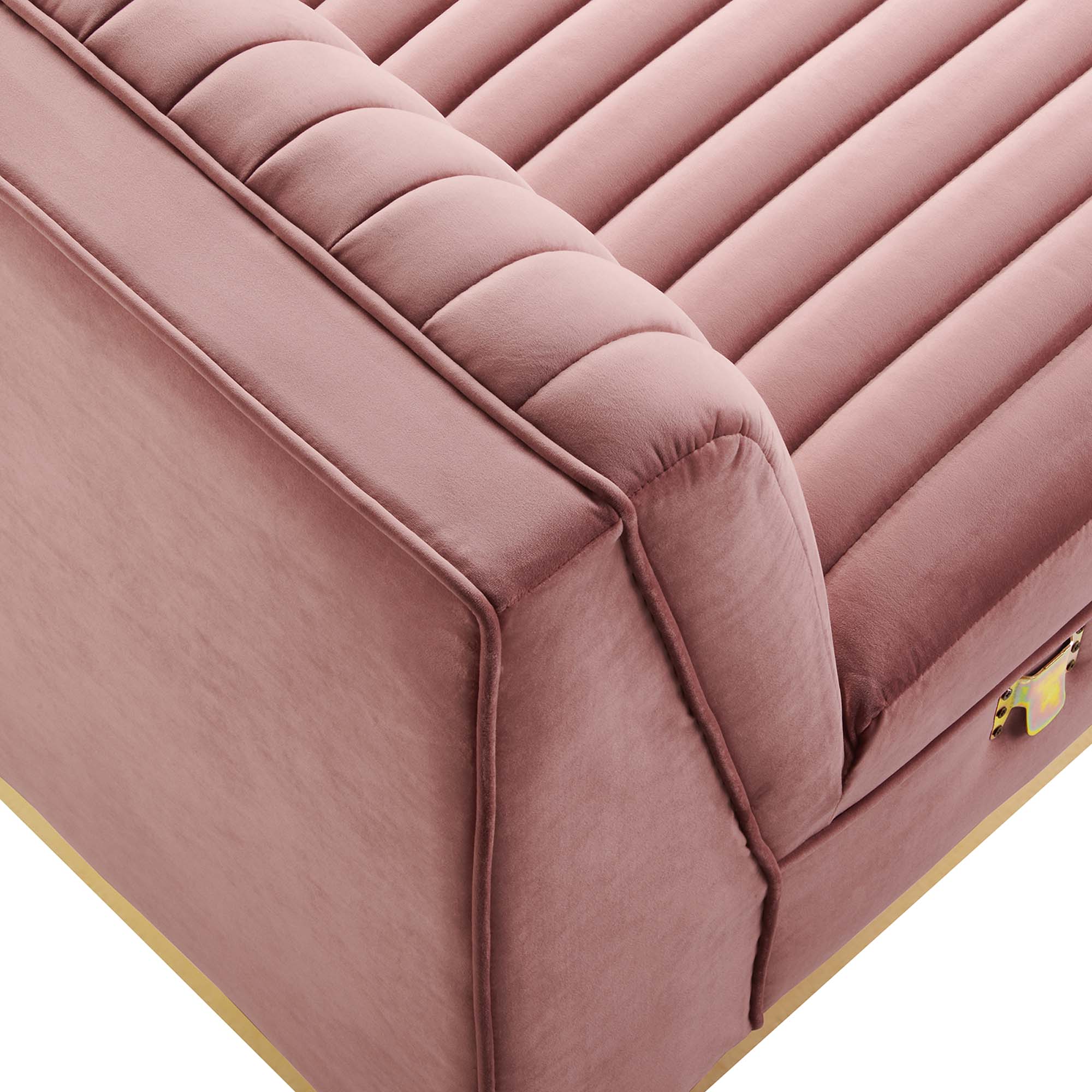 Sanguine Channel Tufted Performance Velvet Modular Sectional Sofa Armless Chair by Modway - Best Buy Furniture