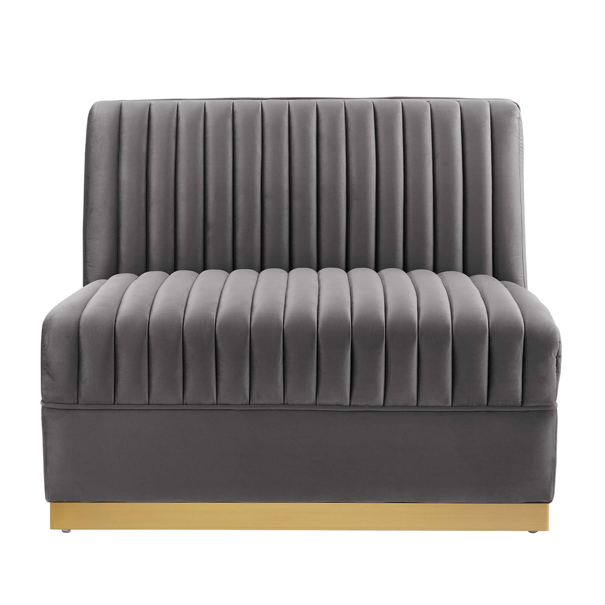 Sanguine Channel Tufted Performance Velvet Modular Sectional Sofa Armless Chair by Modway - Best Buy Furniture