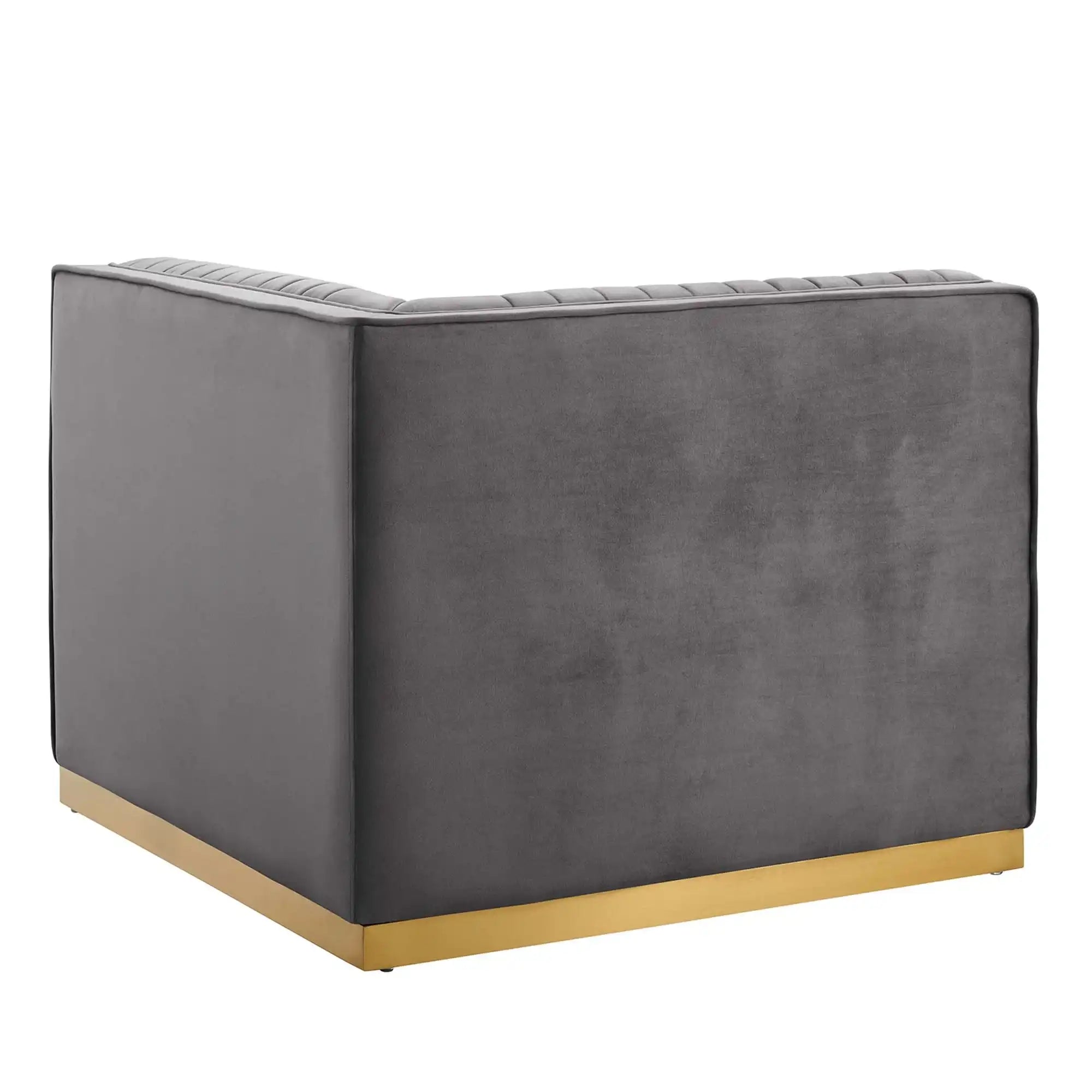 Sanguine Channel Tufted Performance Velvet Modular Sectional Sofa Right Corner Chair by Modway - Best Buy Furniture