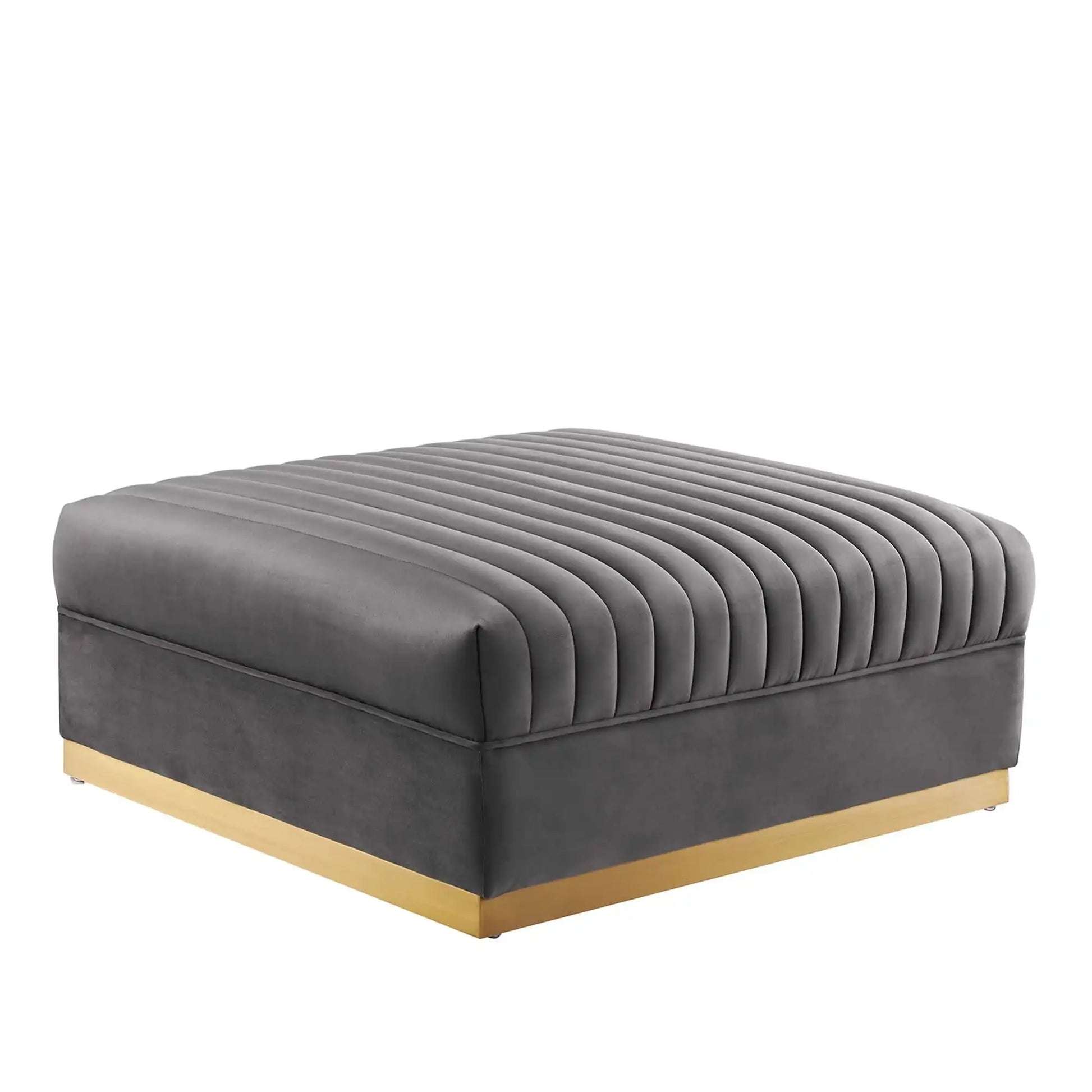 Sanguine Channel Tufted Performance Velvet Modular Sectional Sofa Ottoman by Modway - Best Buy Furniture