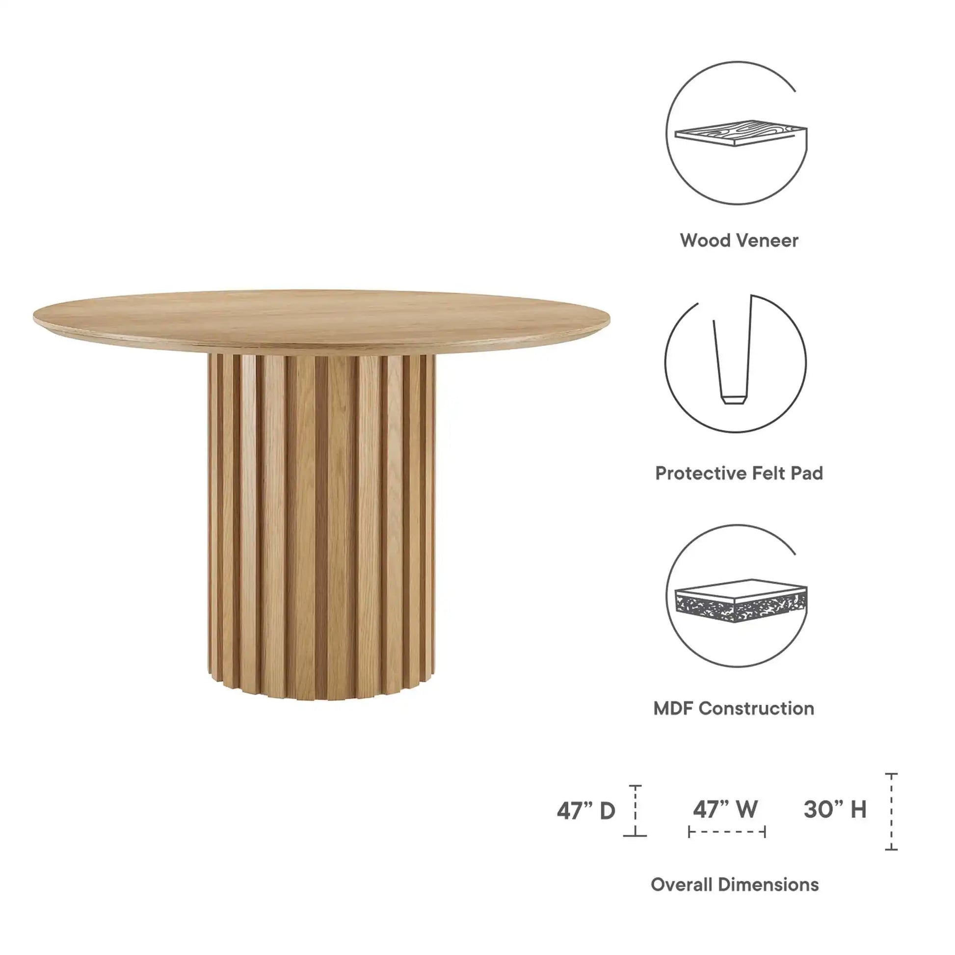 Senja 47" Round Dining Table by Modway - Best Buy Furniture