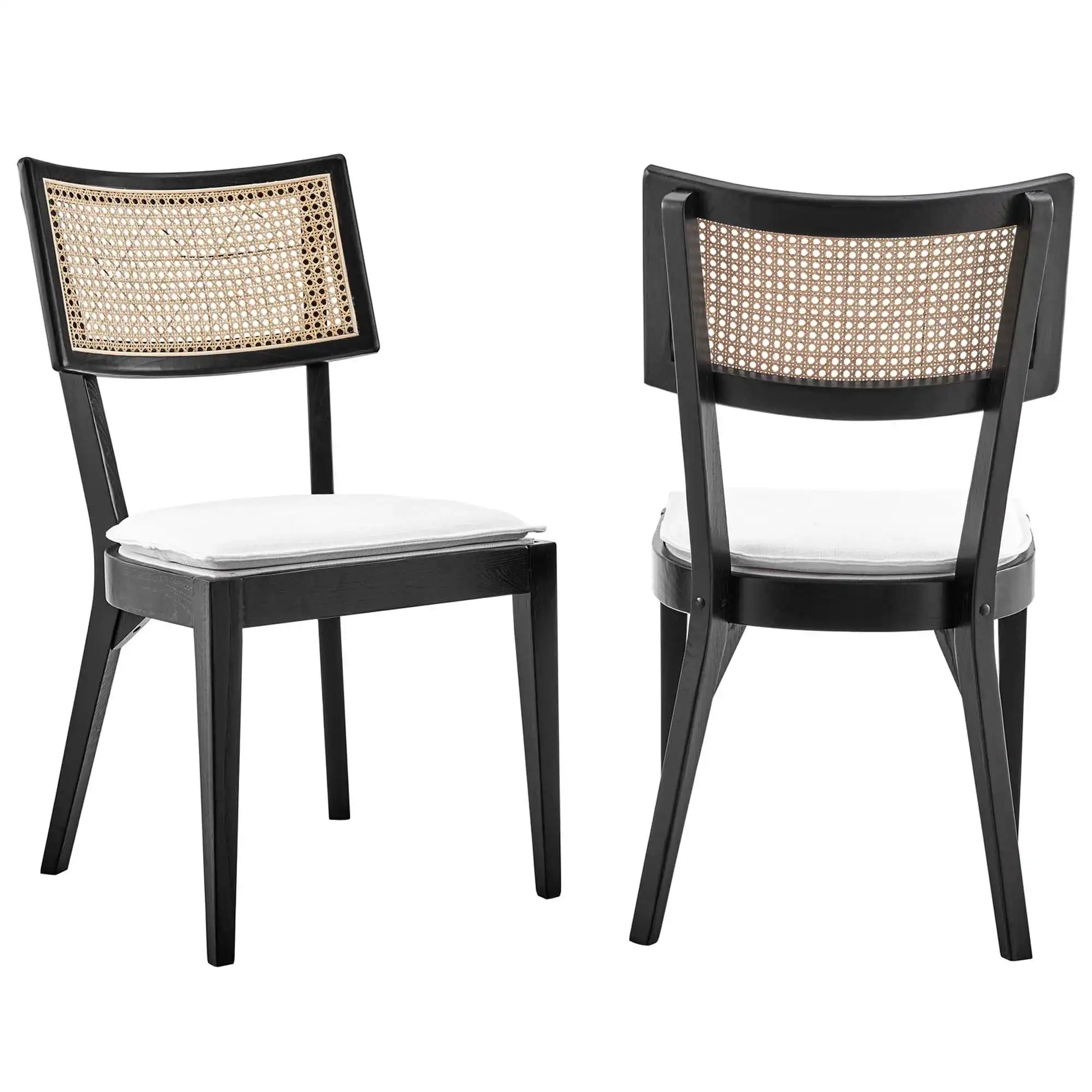 Caledonia Fabric Upholstered Wood Dining Chair Set of 2 by Modway - Best Buy Furniture