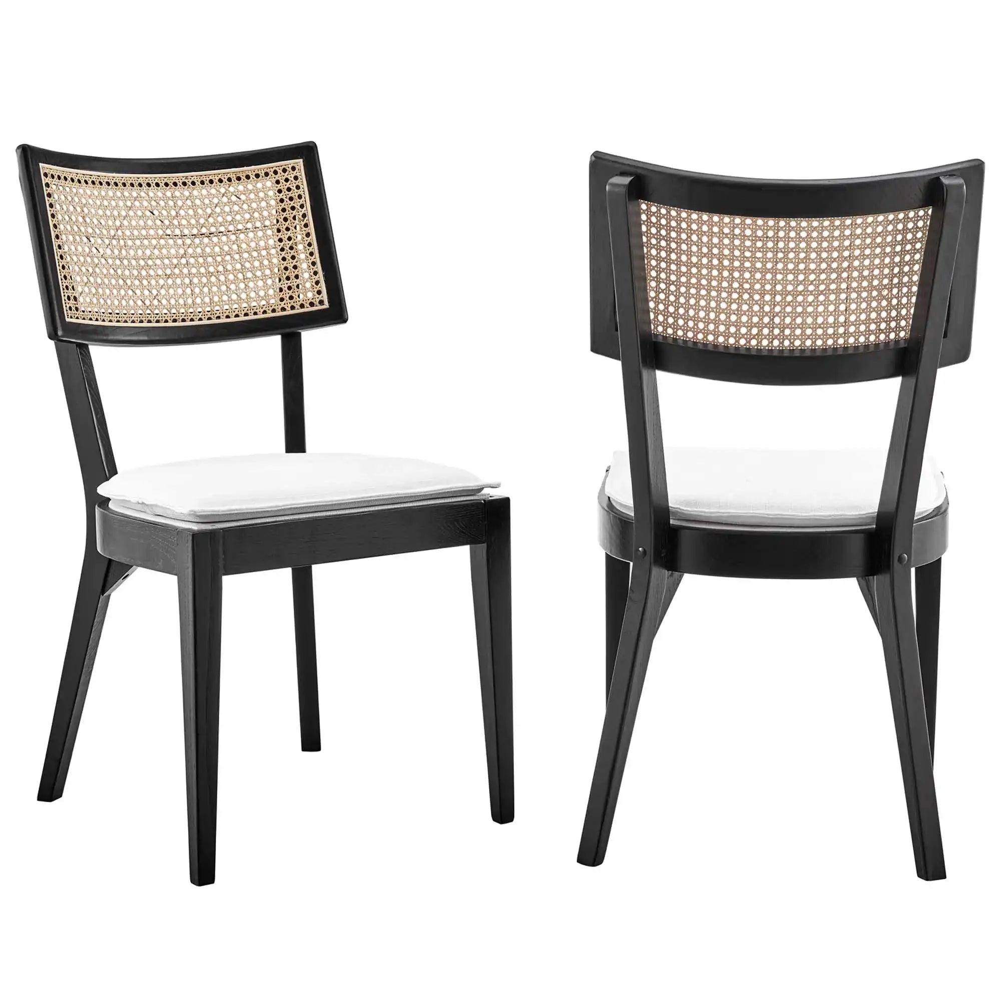 Caledonia Fabric Upholstered Wood Dining Chair Set of 2 by Modway - Best Buy Furniture