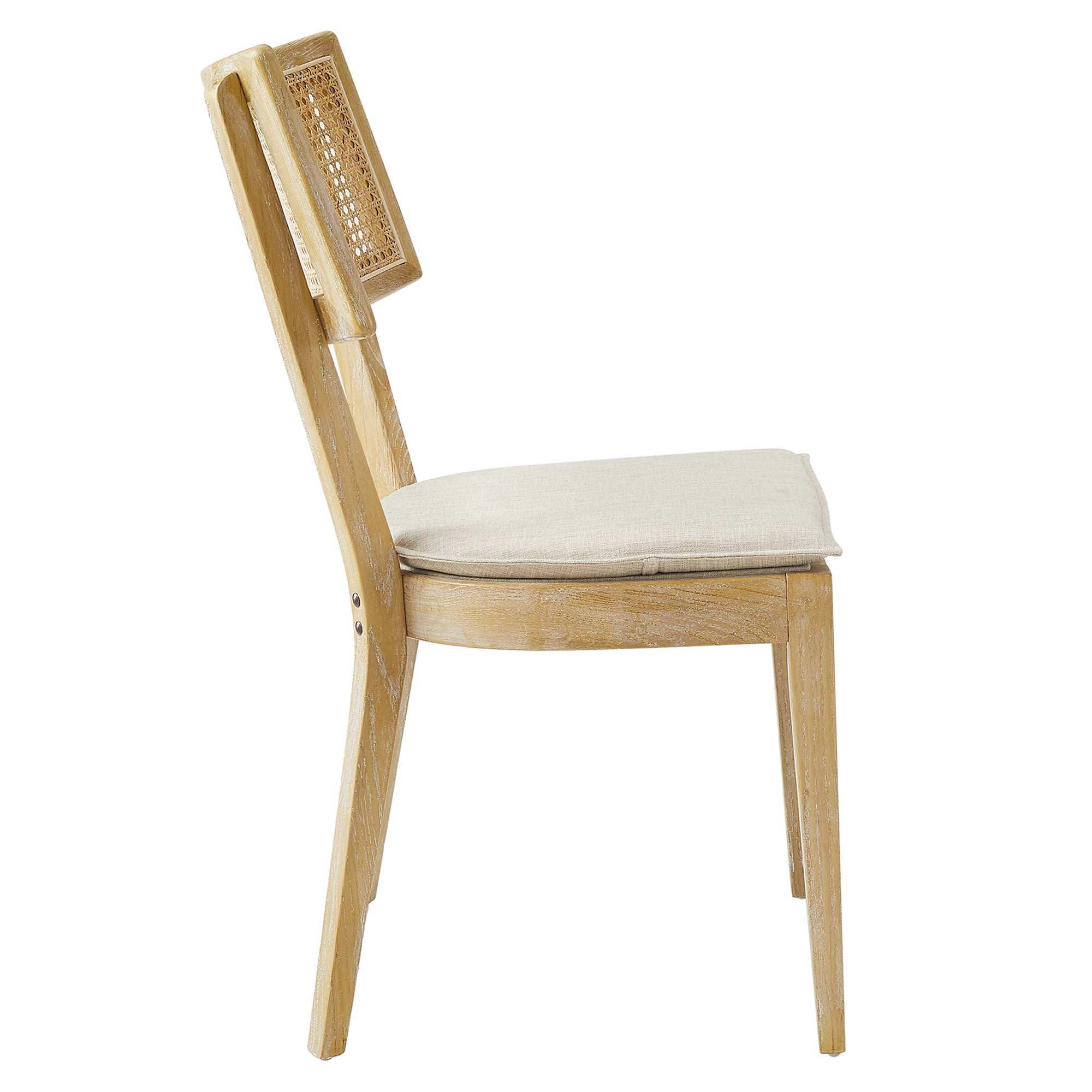 Caledonia Fabric Upholstered Wood Dining Chair Set of 2 by Modway - Best Buy Furniture