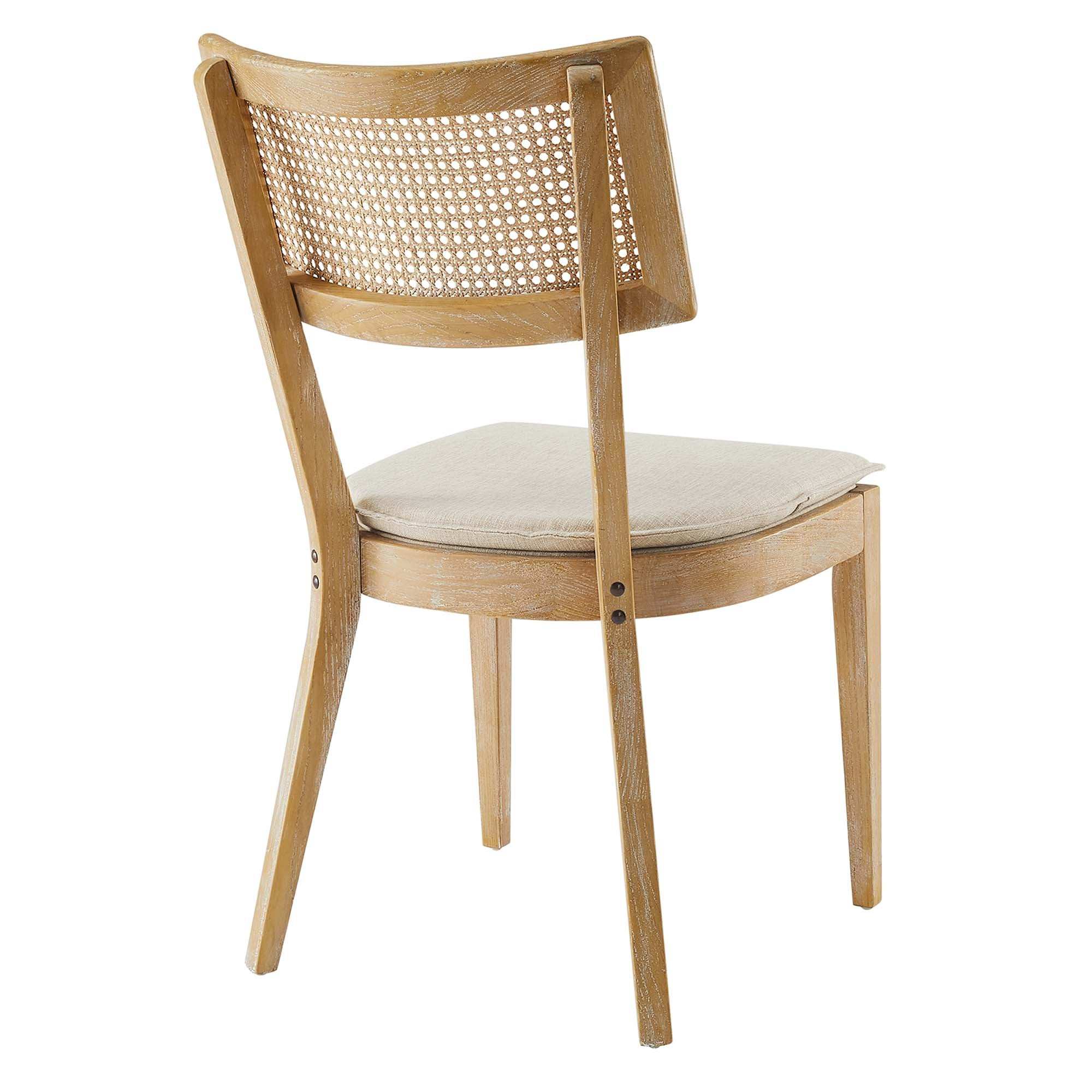 Caledonia Fabric Upholstered Wood Dining Chair Set of 2 by Modway - Best Buy Furniture
