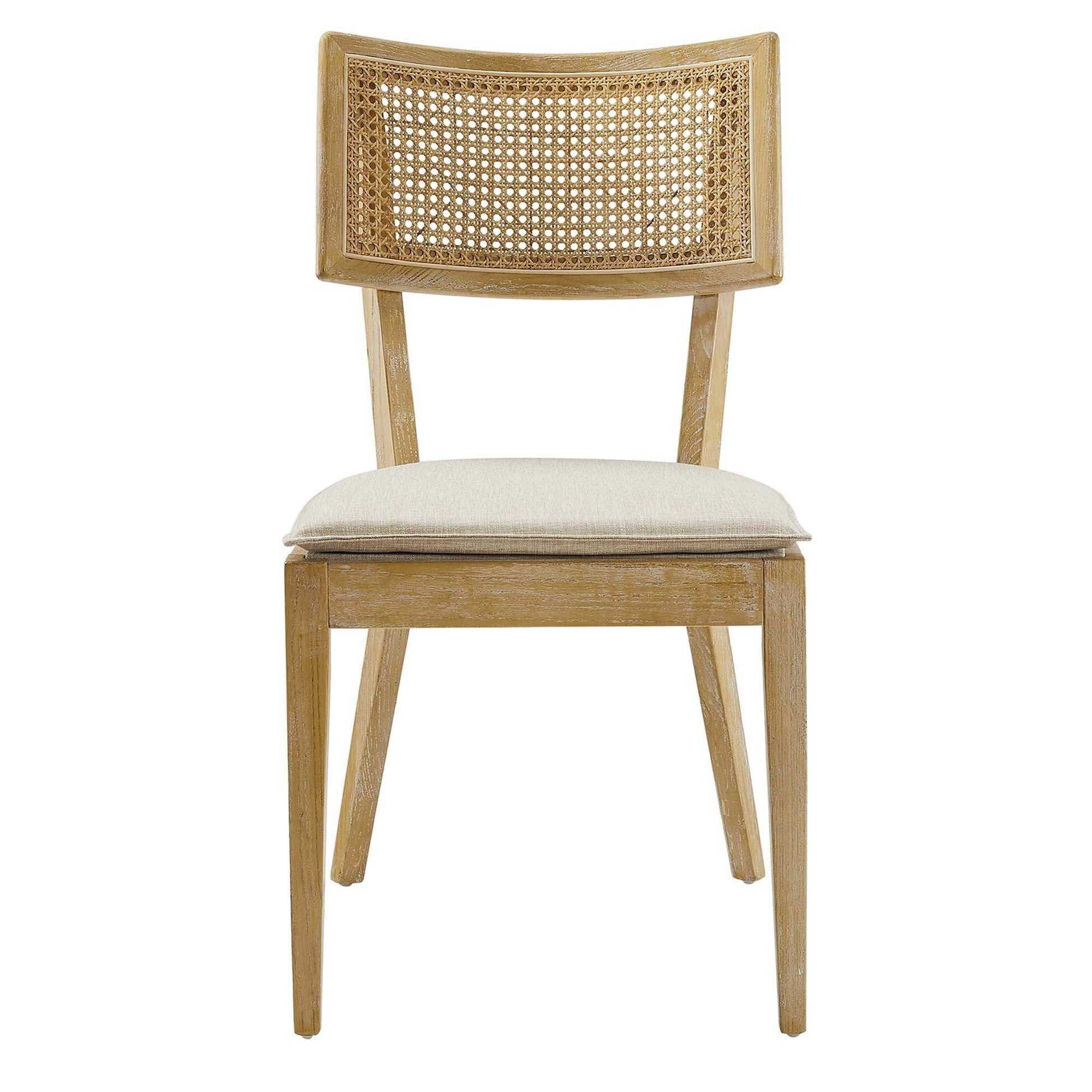 Caledonia Fabric Upholstered Wood Dining Chair Set of 2 by Modway - Best Buy Furniture