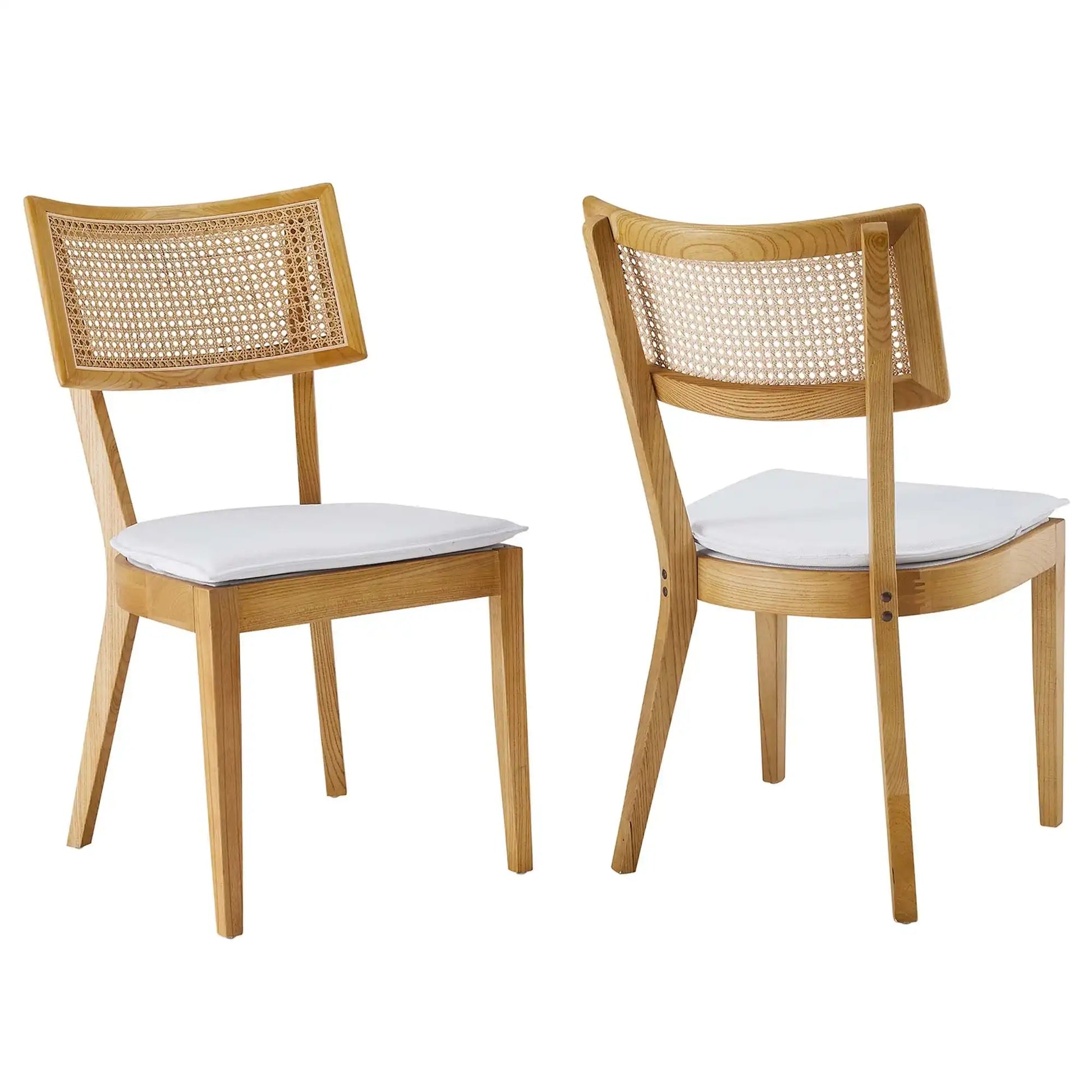 Caledonia Fabric Upholstered Wood Dining Chair Set of 2 by Modway - Best Buy Furniture