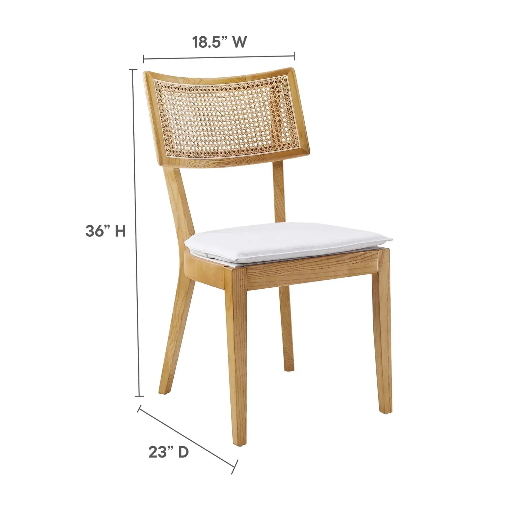 Caledonia Fabric Upholstered Wood Dining Chair Set of 2 by Modway - Best Buy Furniture