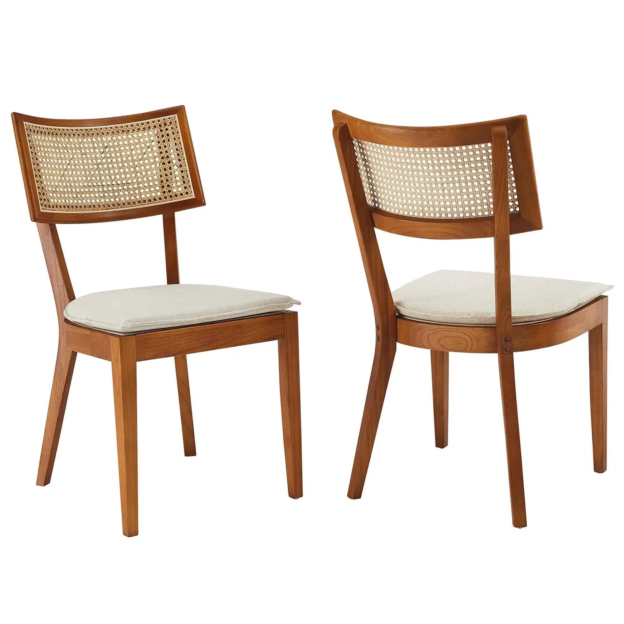 Caledonia Fabric Upholstered Wood Dining Chair Set of 2 by Modway - Best Buy Furniture