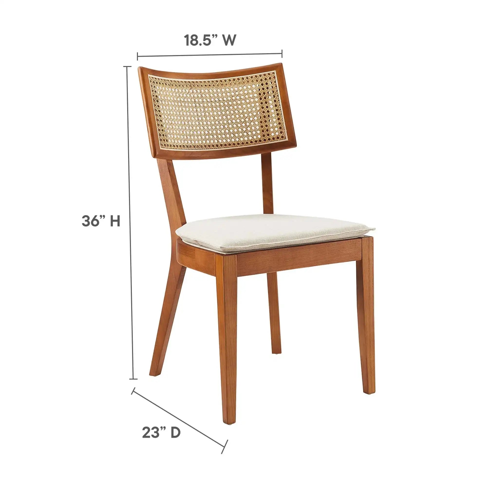 Caledonia Fabric Upholstered Wood Dining Chair Set of 2 by Modway - Best Buy Furniture
