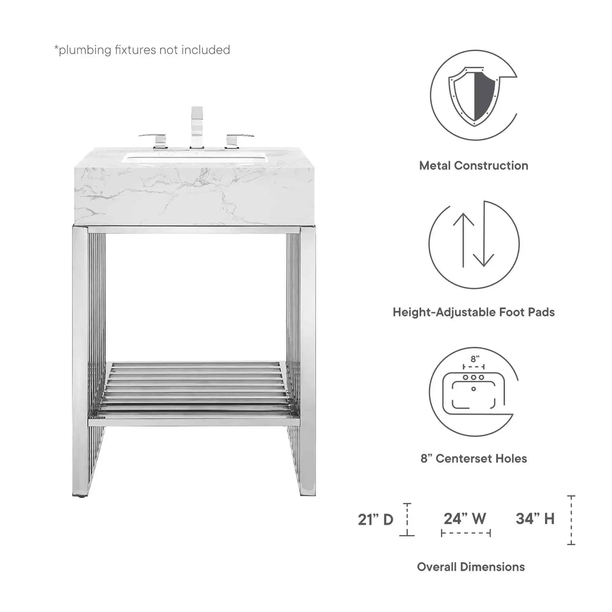 Gridiron 24" Bathroom Vanity by Modway - Best Buy Furniture