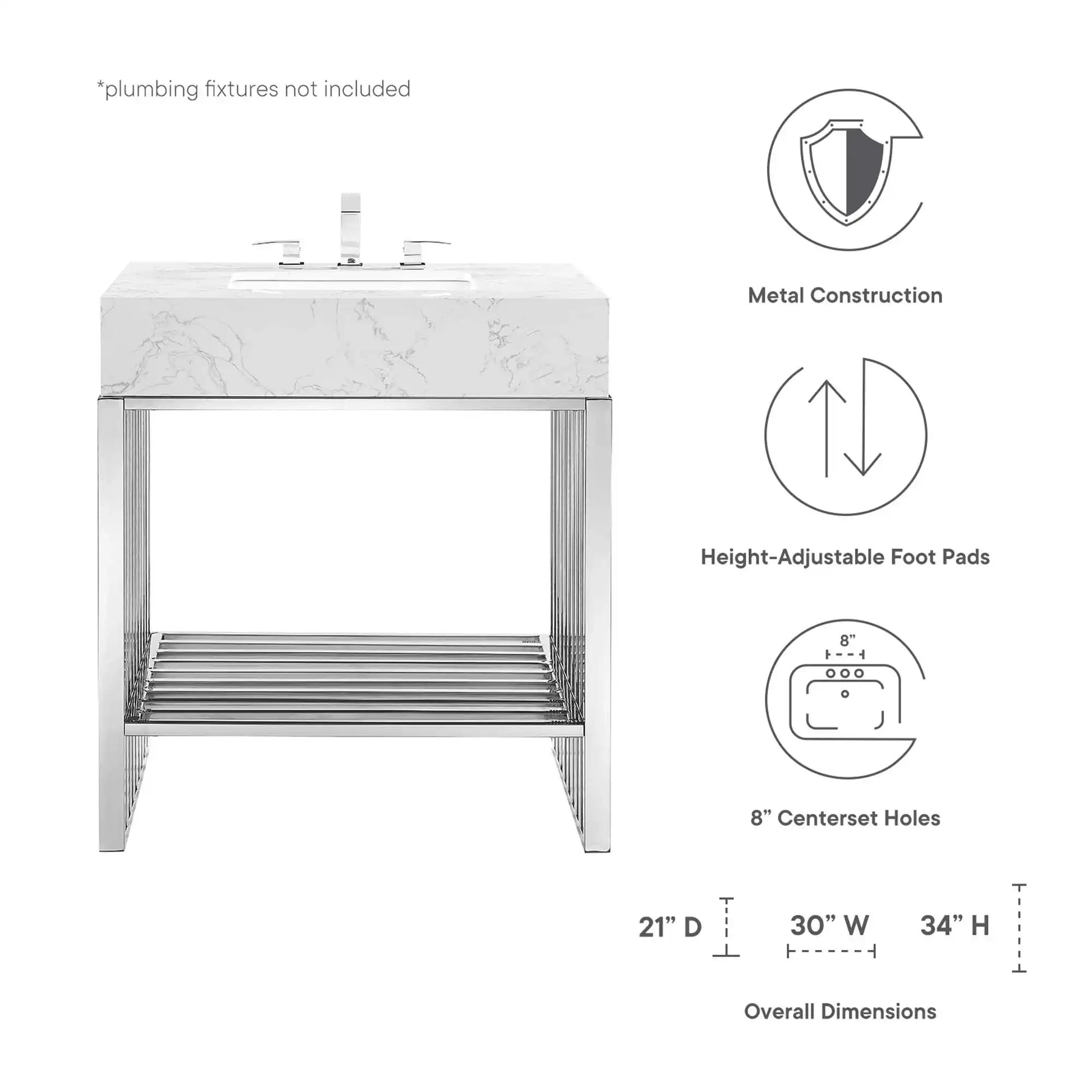 Gridiron 30" Bathroom Vanity by Modway - Best Buy Furniture