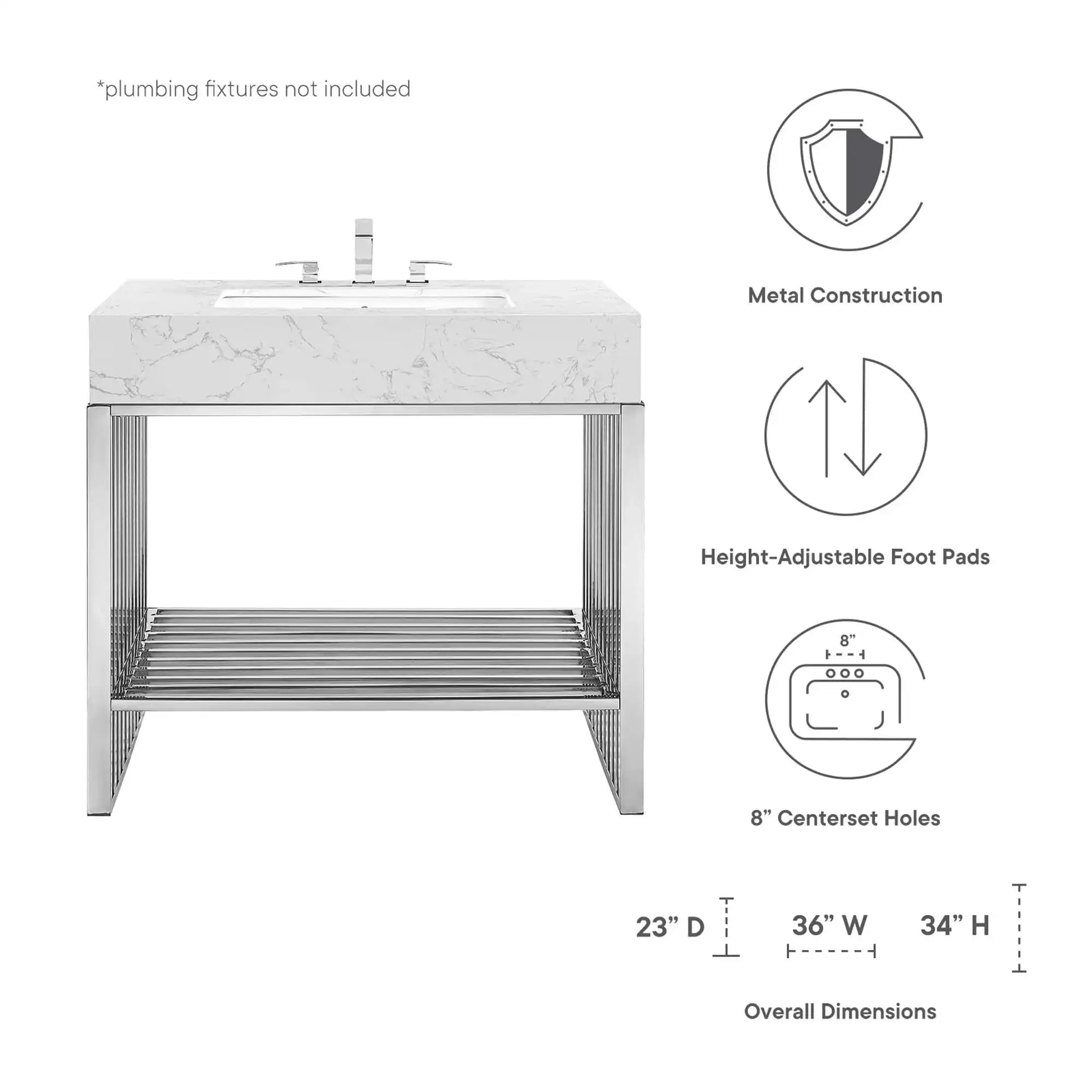 Gridiron 36" Bathroom Vanity by Modway - Best Buy Furniture