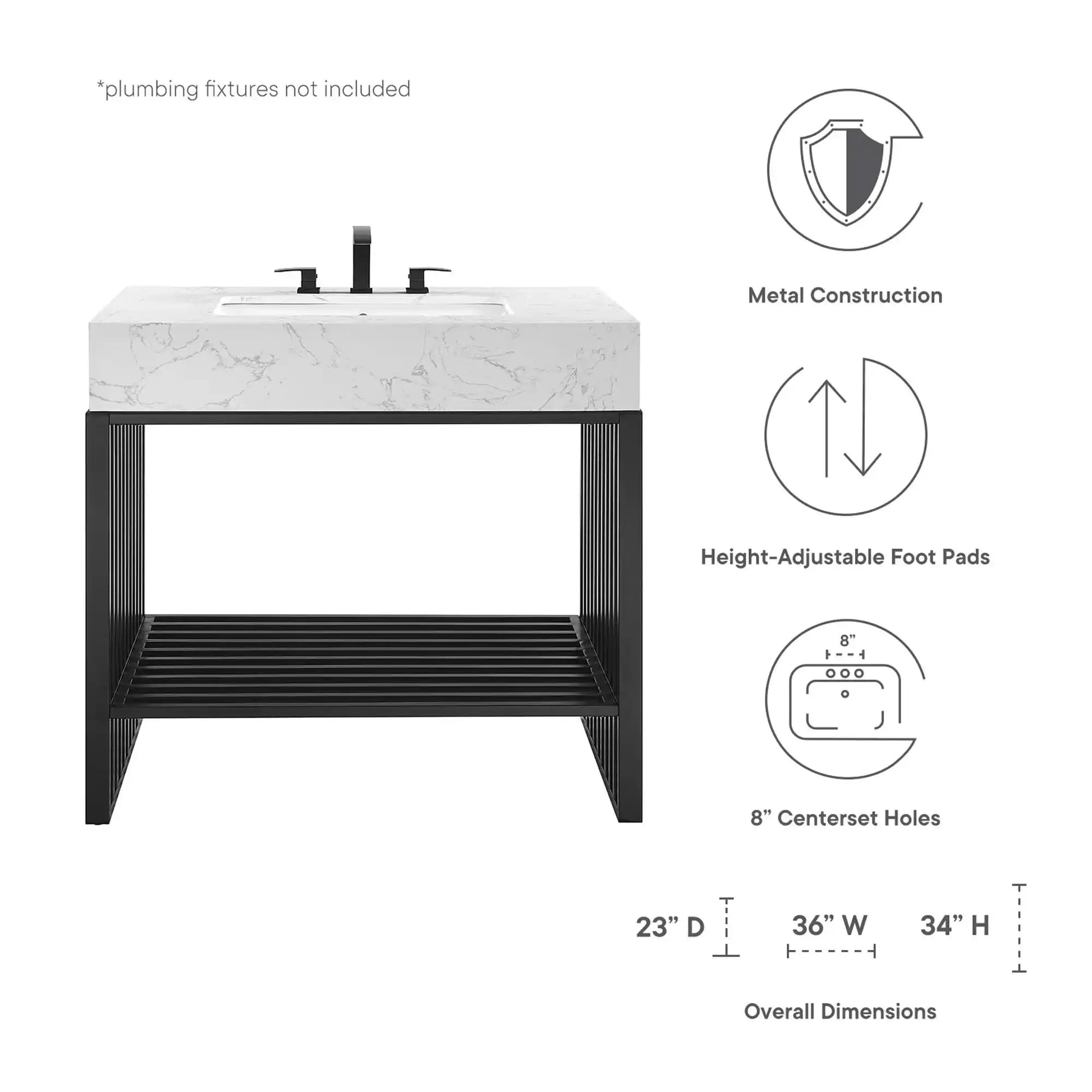 Gridiron 36" Bathroom Vanity by Modway - Best Buy Furniture
