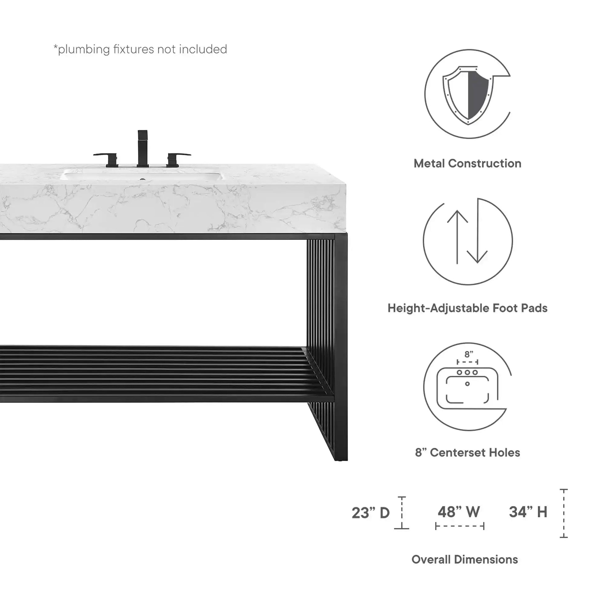Gridiron 48" Bathroom Vanity by Modway - Best Buy Furniture