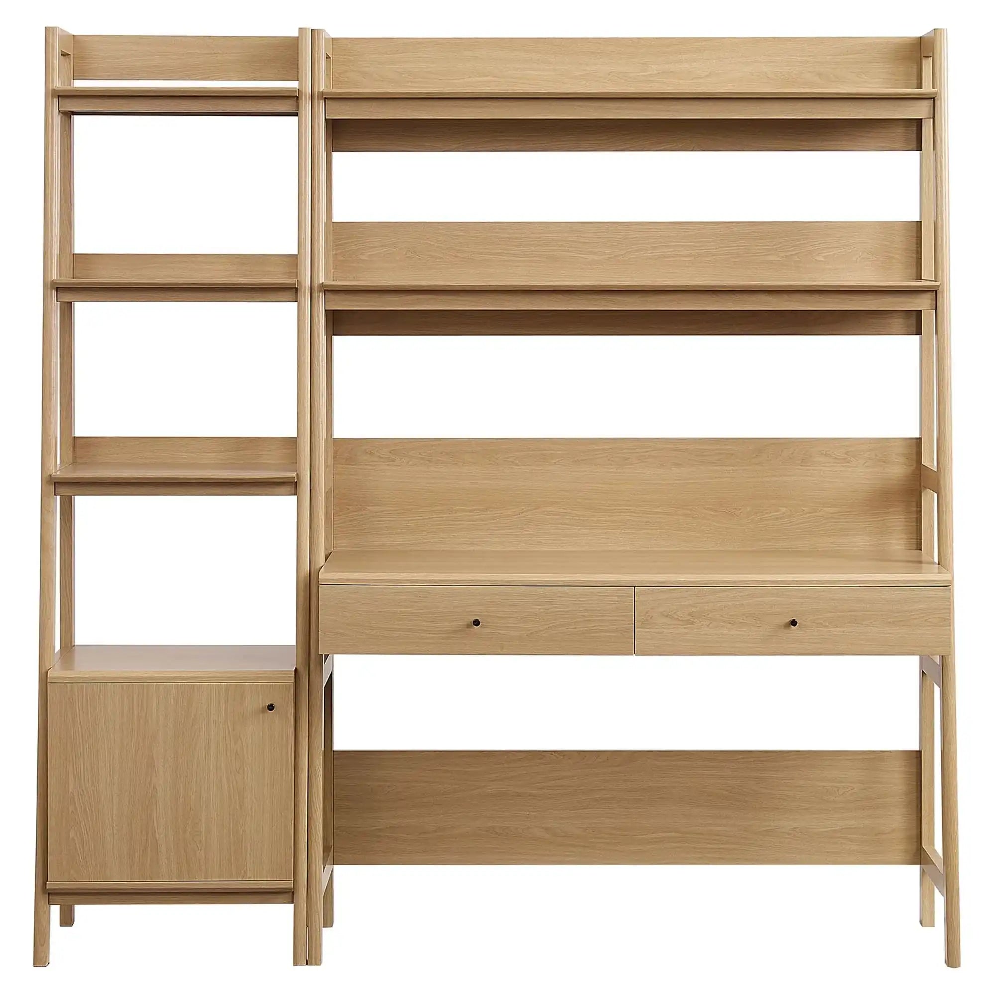 Bixby 2-Piece Wood Office Desk and Bookshelf by Modway - Best Buy Furniture