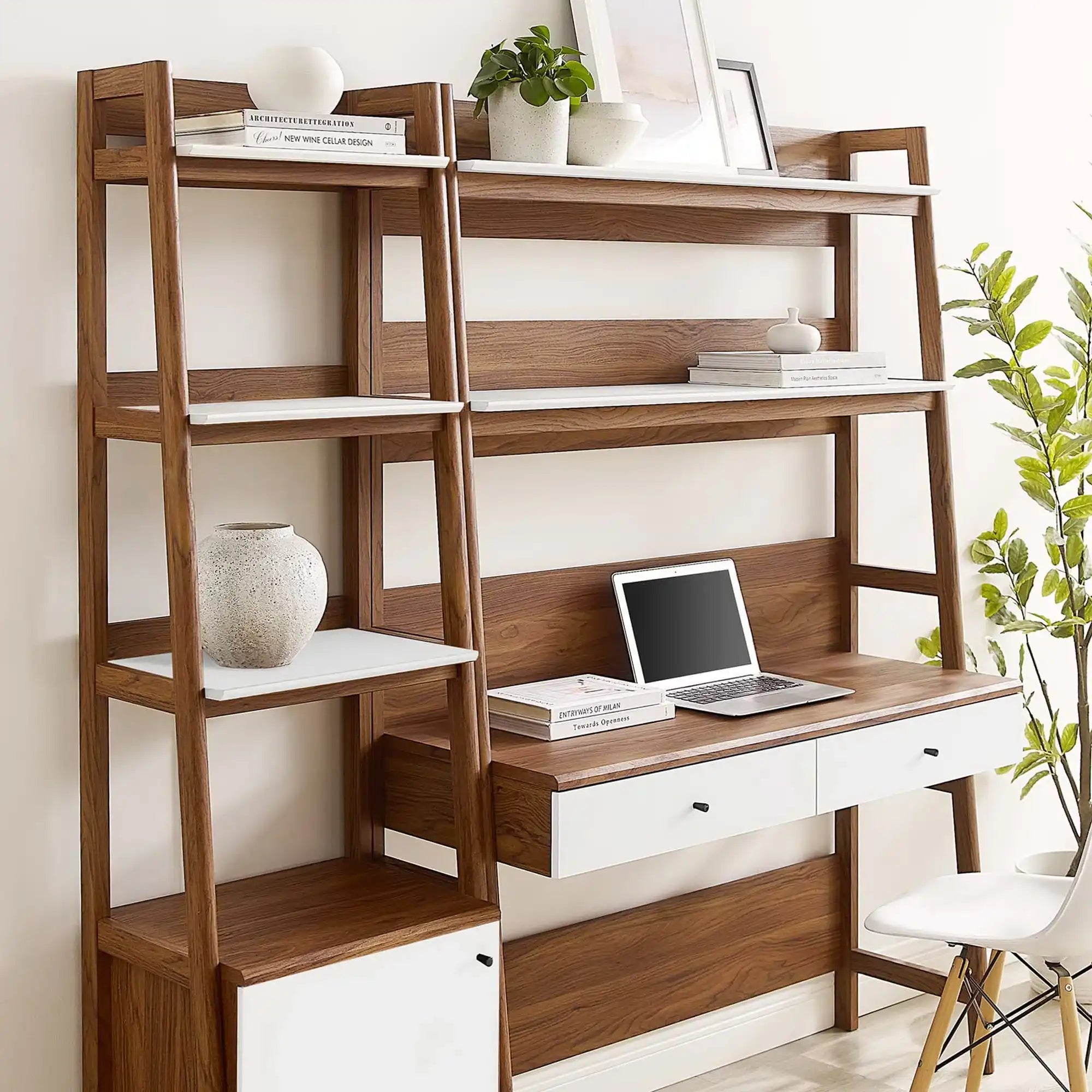Bixby 2-Piece Wood Office Desk and Bookshelf by Modway - Best Buy Furniture