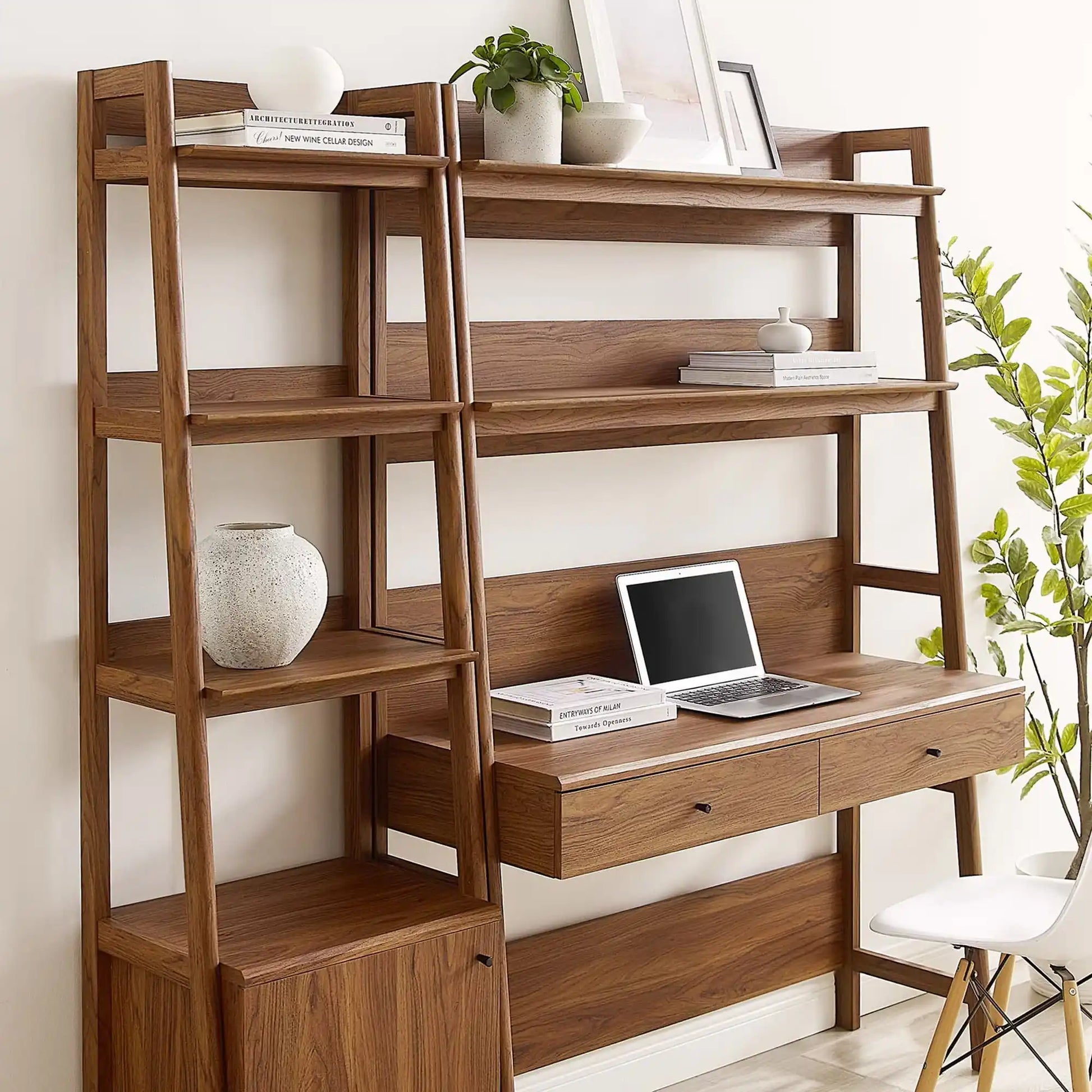 Bixby 2-Piece Wood Office Desk and Bookshelf by Modway - Best Buy Furniture