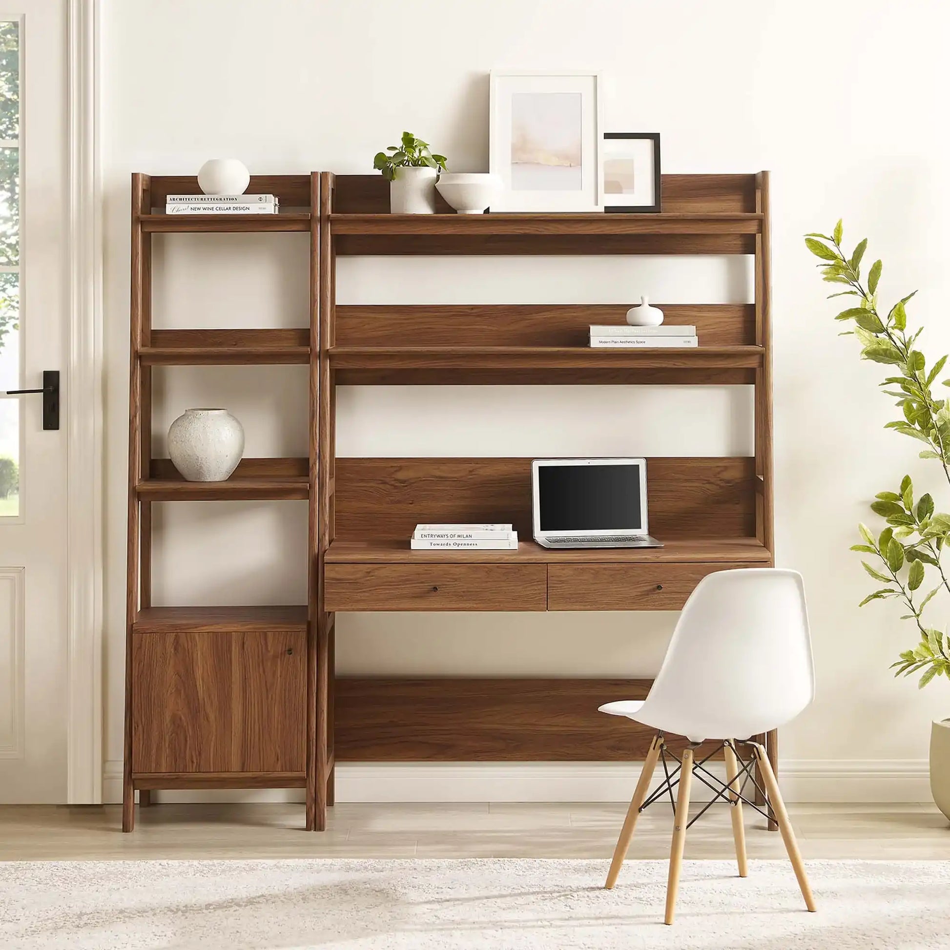 Bixby 2-Piece Wood Office Desk and Bookshelf by Modway - Best Buy Furniture