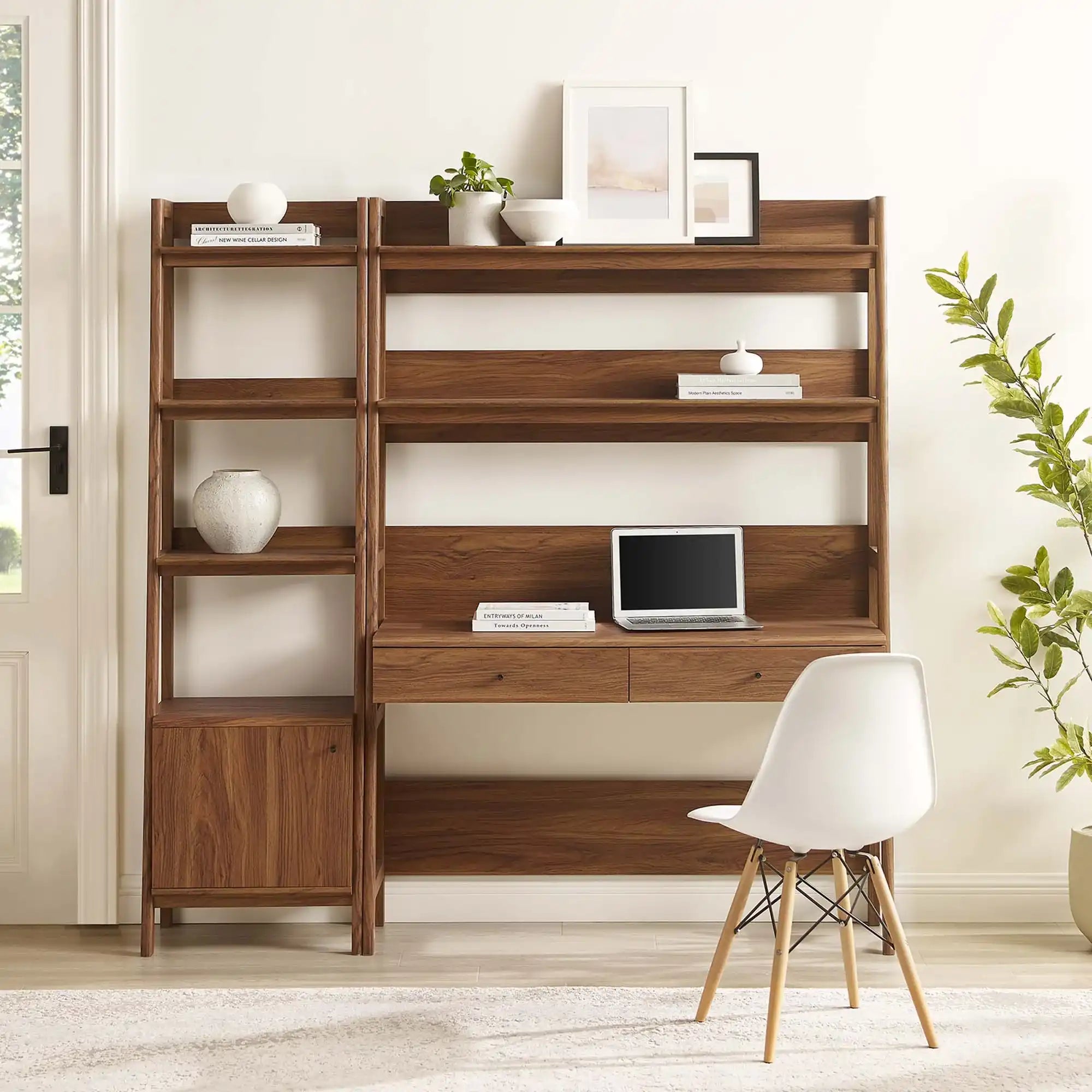 Bixby 2-Piece Wood Office Desk and Bookshelf by Modway - Best Buy Furniture