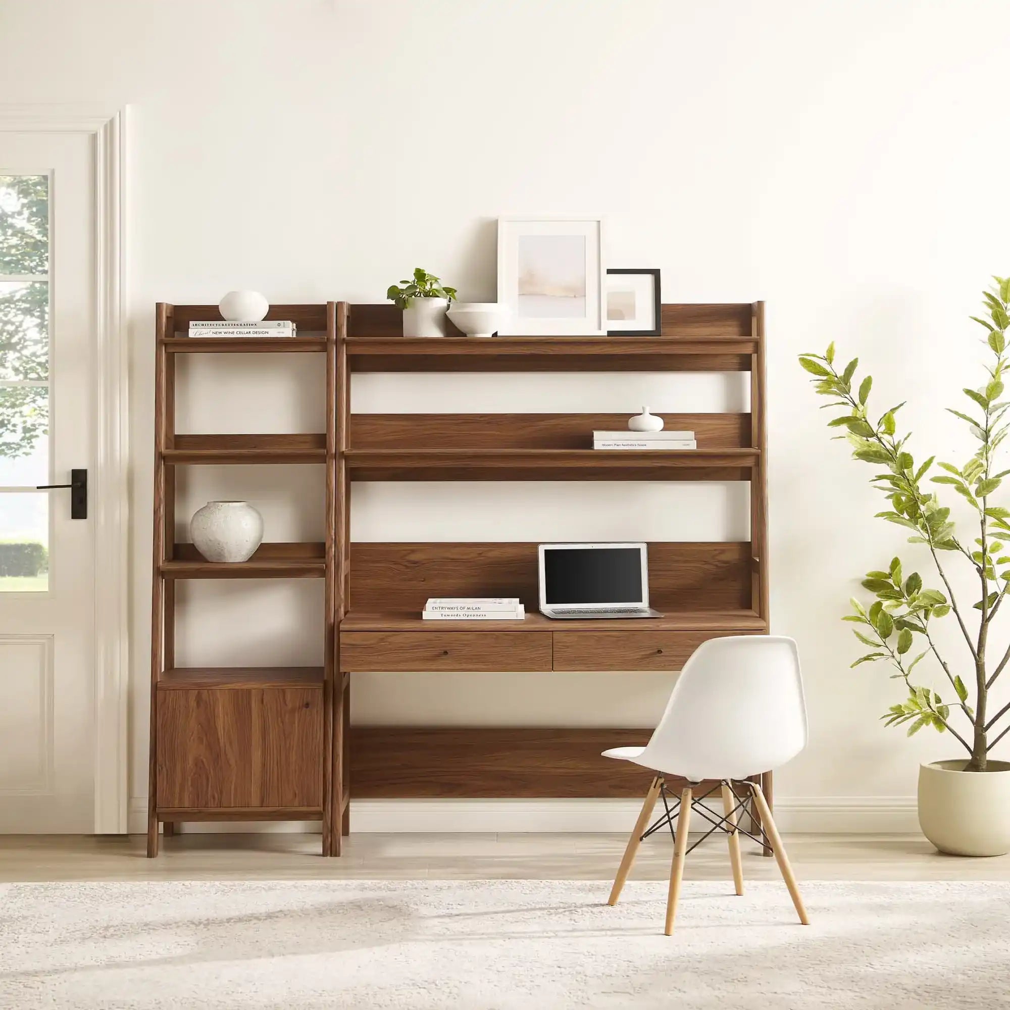 Bixby 2-Piece Wood Office Desk and Bookshelf by Modway - Best Buy Furniture