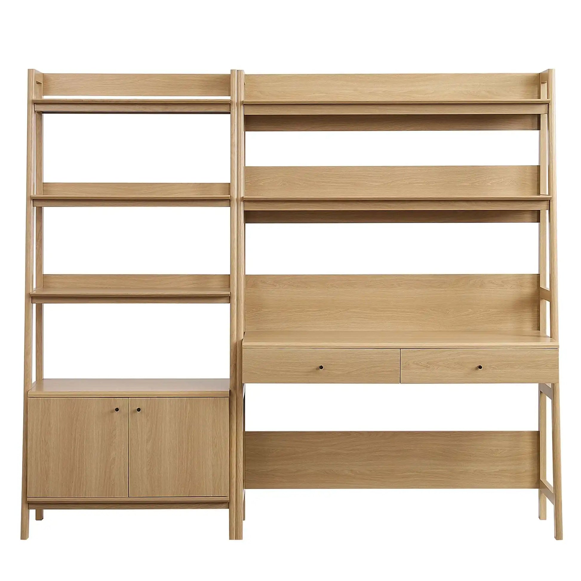 Bixby 2-Piece Wood Office Desk and Bookshelf by Modway - Best Buy Furniture