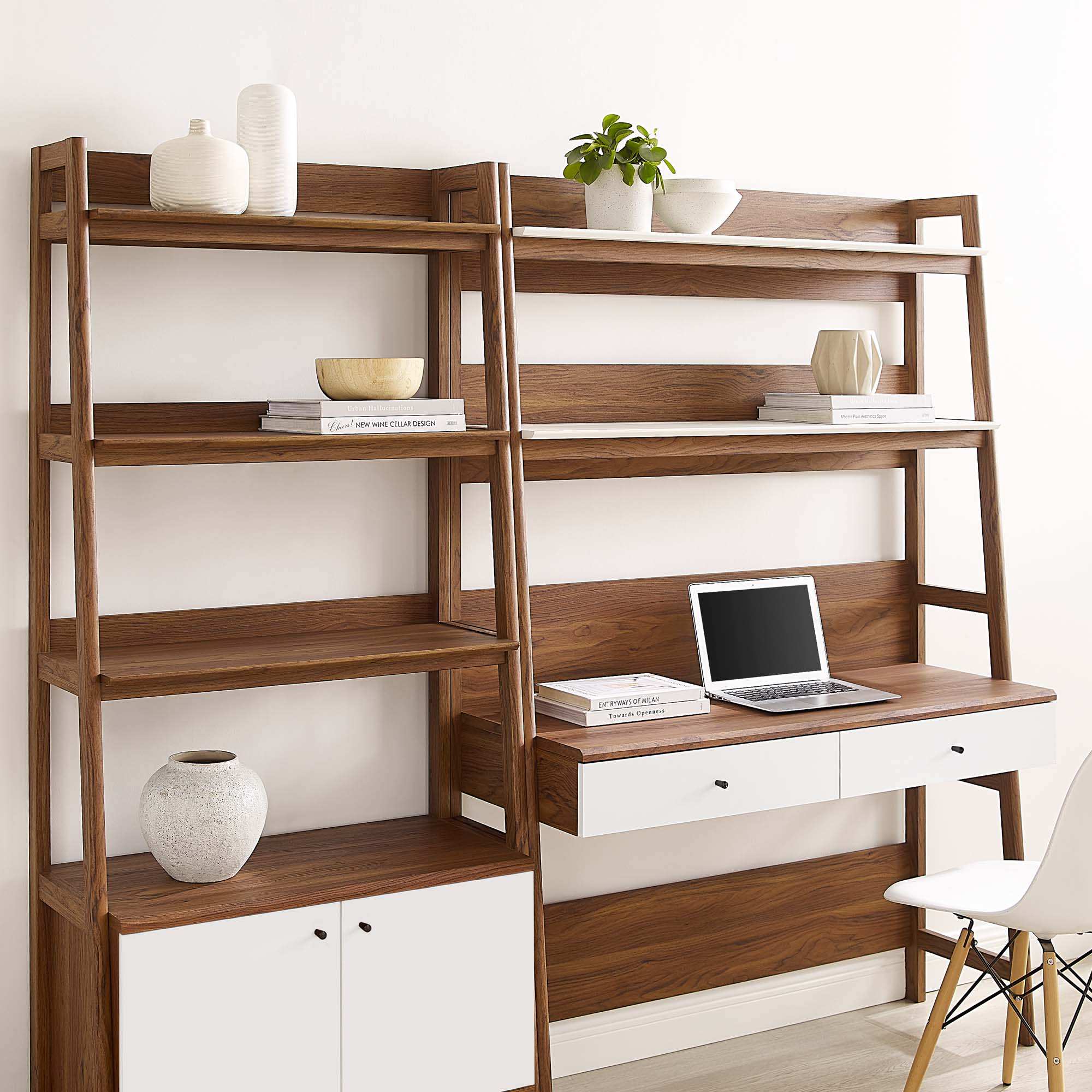 Bixby 2-Piece Wood Office Desk and Bookshelf by Modway - Best Buy Furniture